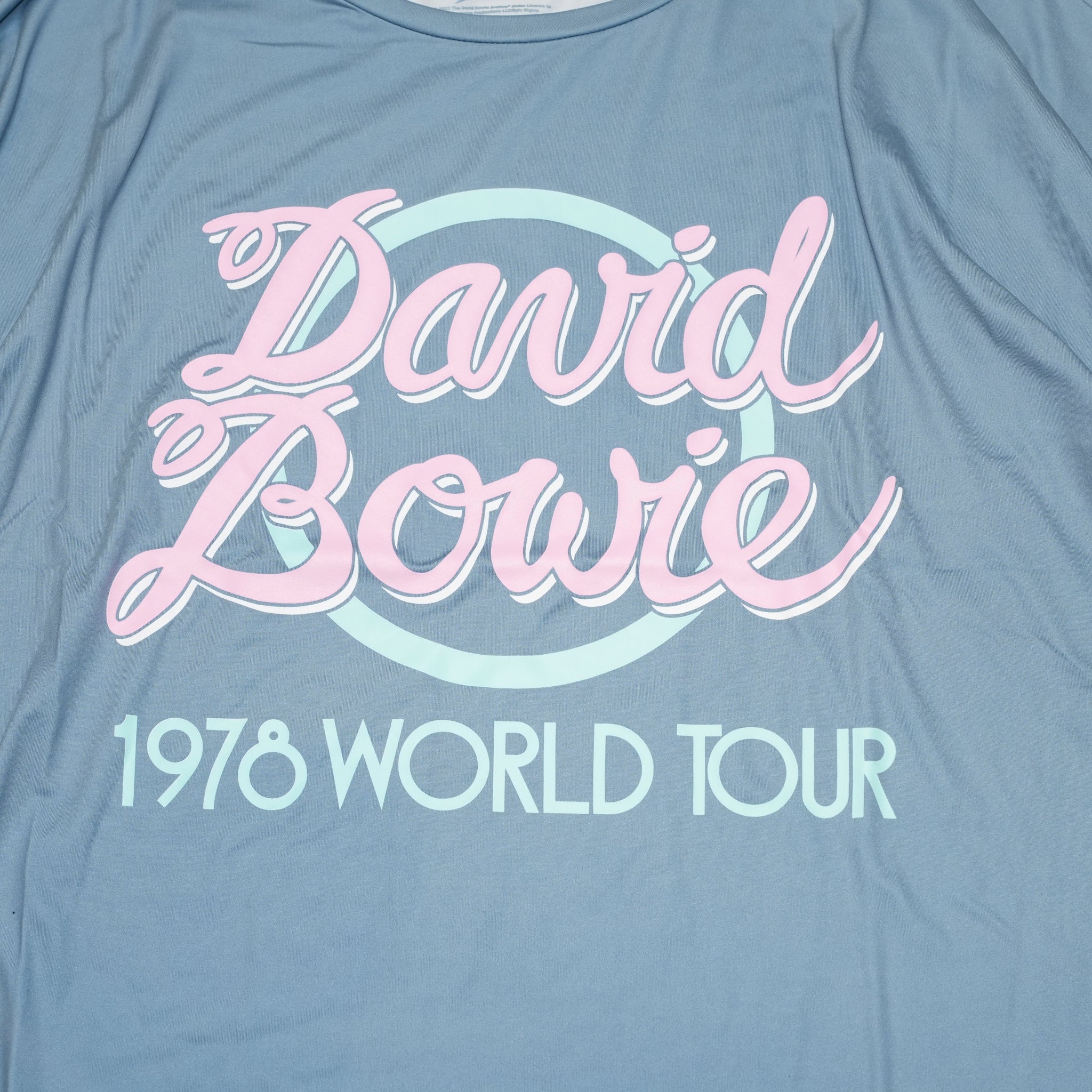David Bowie Ladies Pyjamas: 1978 World Tour (Blue & Pink) | 【CULTURE TEE】BOWPJ51LBLP