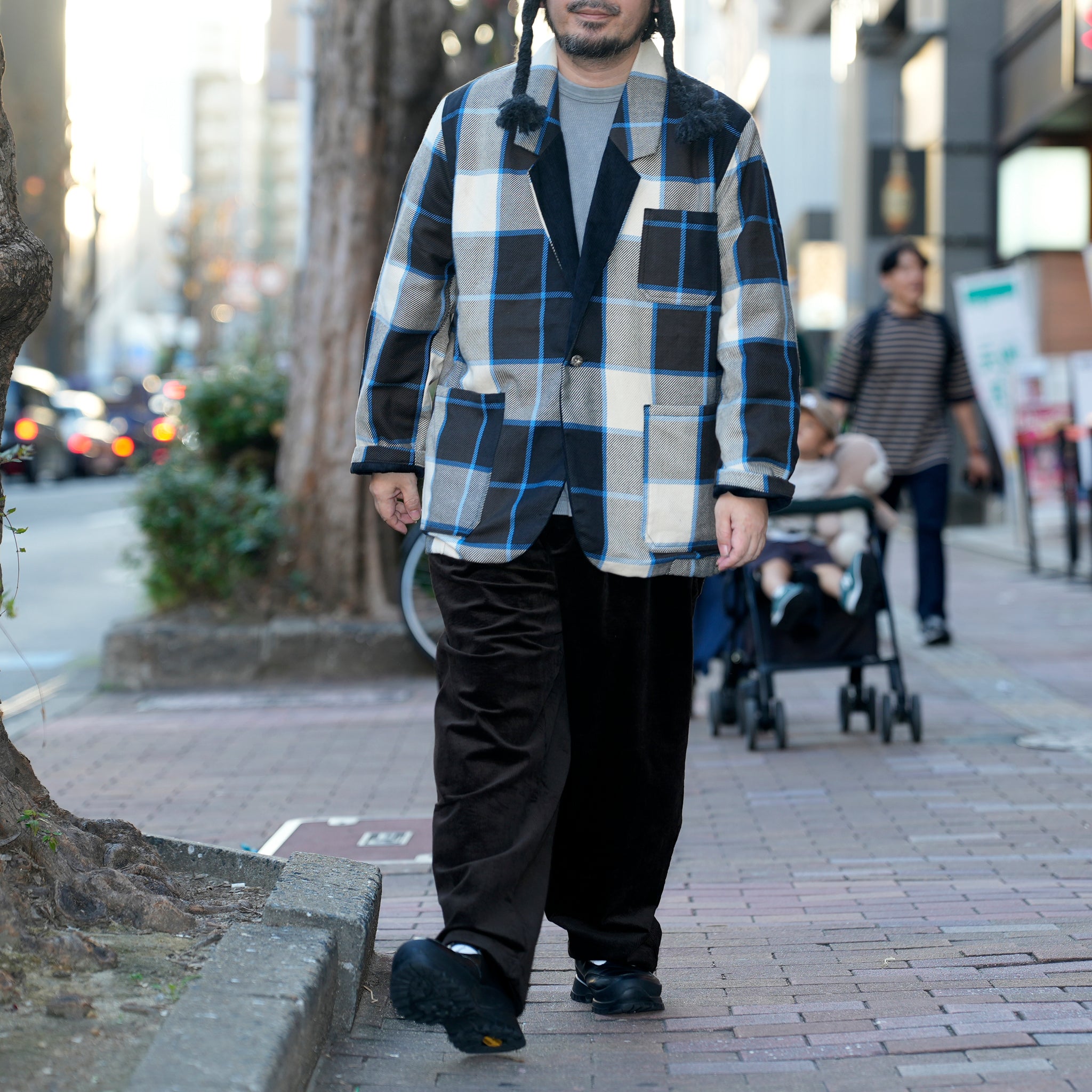 Italian Drop Lapel Jacket | Color_Check 72909-A | No_m32870-2_check 72909-a【MONITALY_モニタリー】