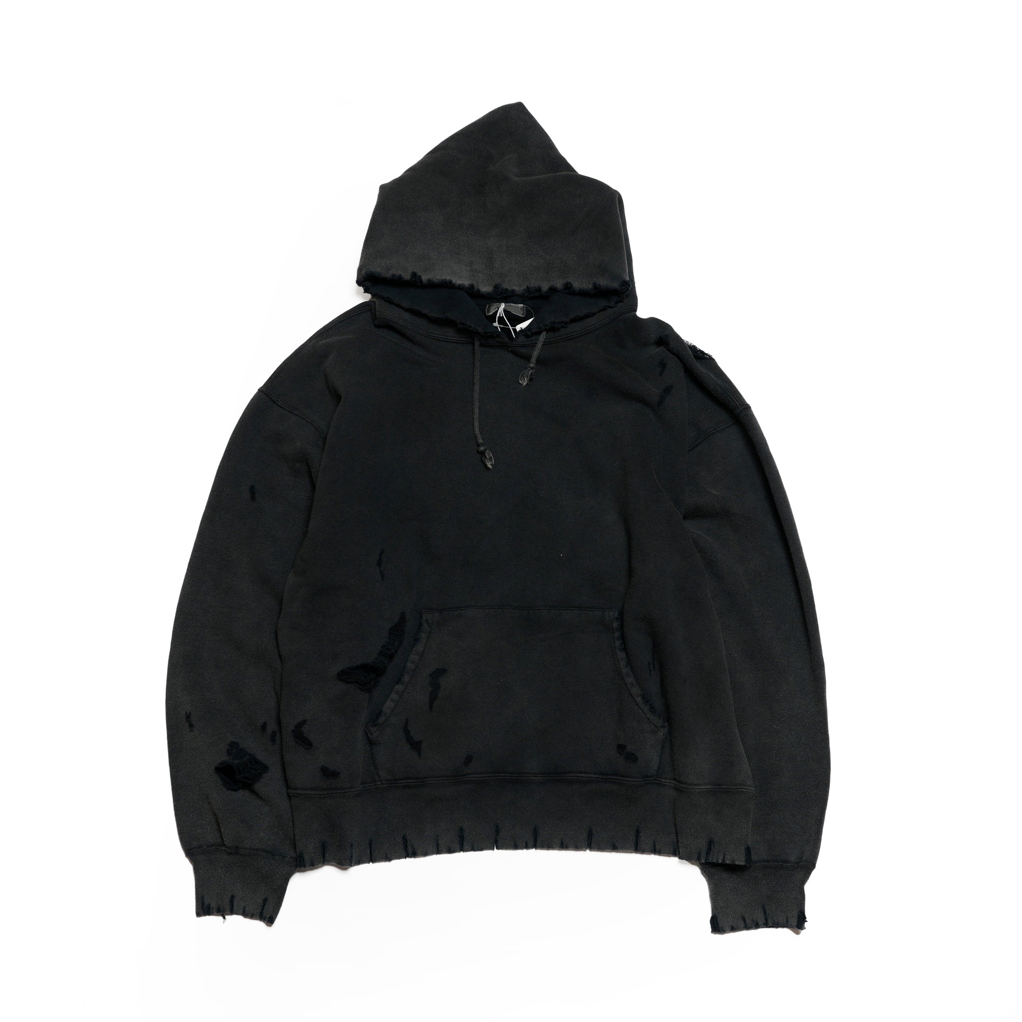 Distressed Sweat Parka | Color_Black | No_lot : 25#07-3030-0_black【MINAMI ANDERSON_ミナミアンダーソン】