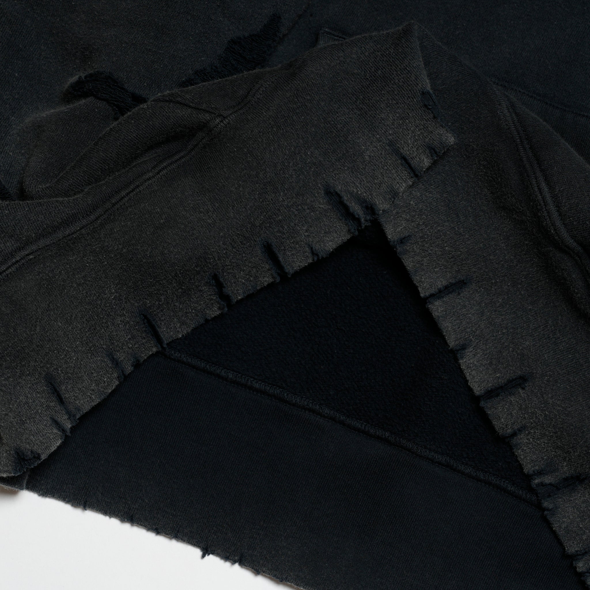 Distressed Sweat Parka | Color_Black | No_lot : 25#07-3030-0_black【MINAMI ANDERSON_ミナミアンダーソン】