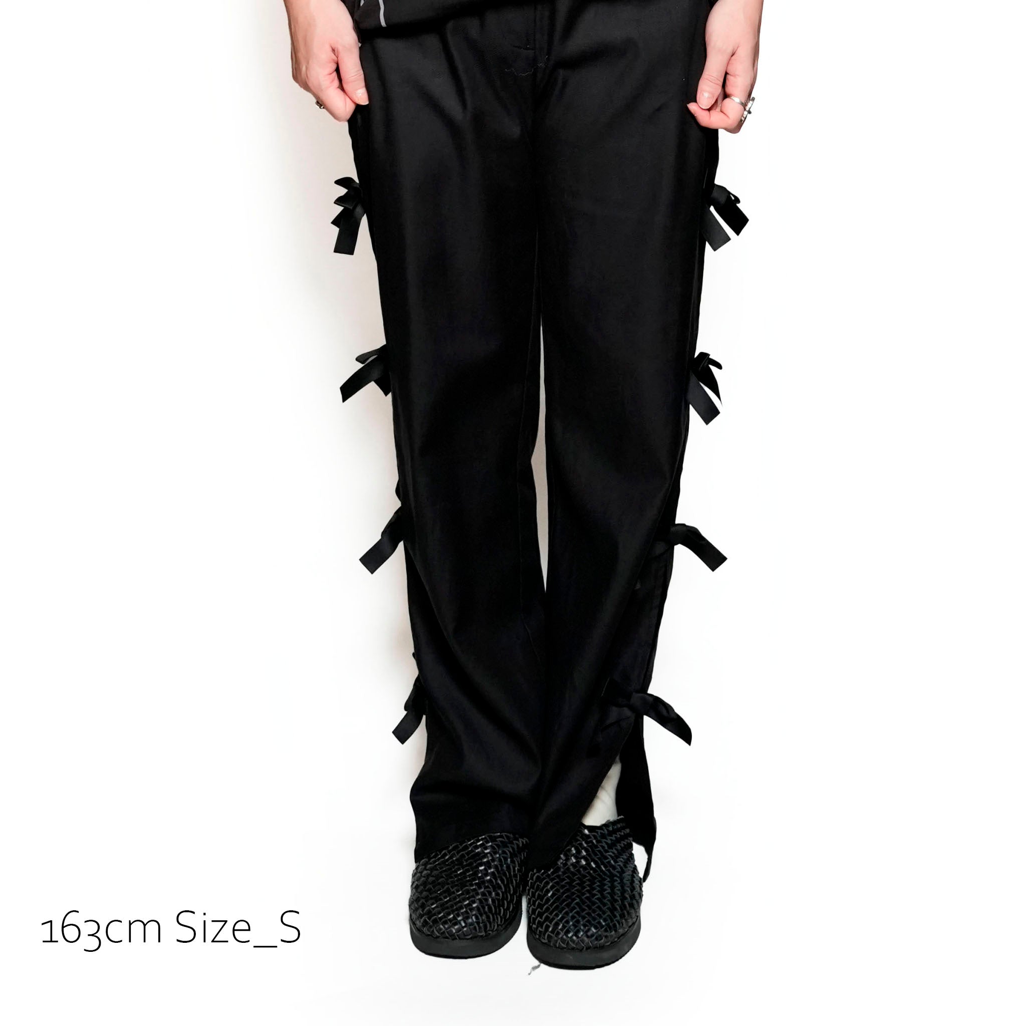 29SJ05TR212BLK | Sandy Bow Trousers | 【SISTER JANE_シスタージェーン】【archive】