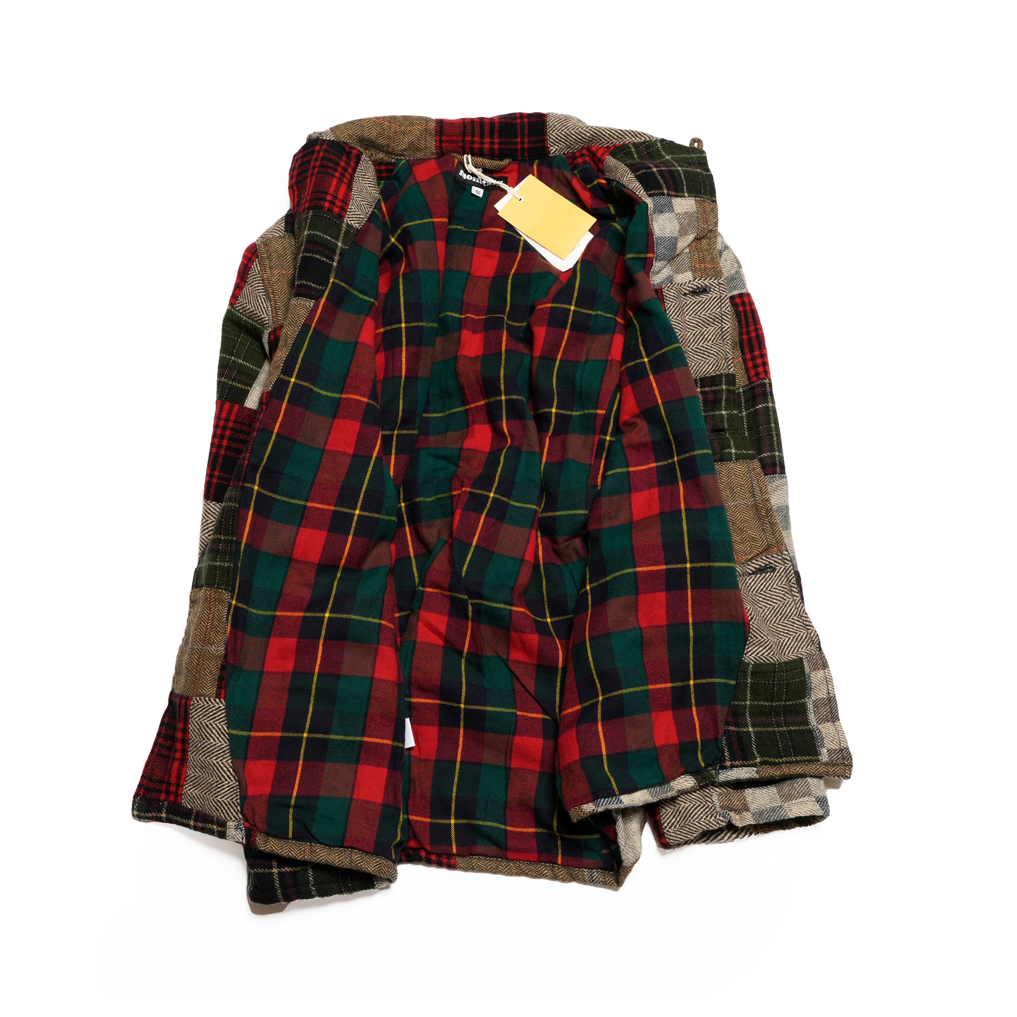 Italian Jail Jacket w/Lining | Color_Wool Patchwork | No_m32880-4_wool patchwork【MONITALY_モニタリー】