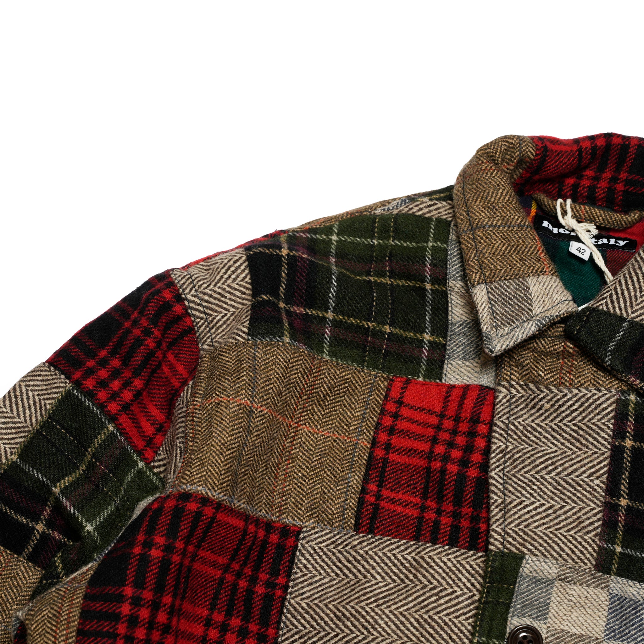 Italian Jail Jacket w/Lining | Color_Wool Patchwork | No_m32880-4_wool patchwork【MONITALY_モニタリー】