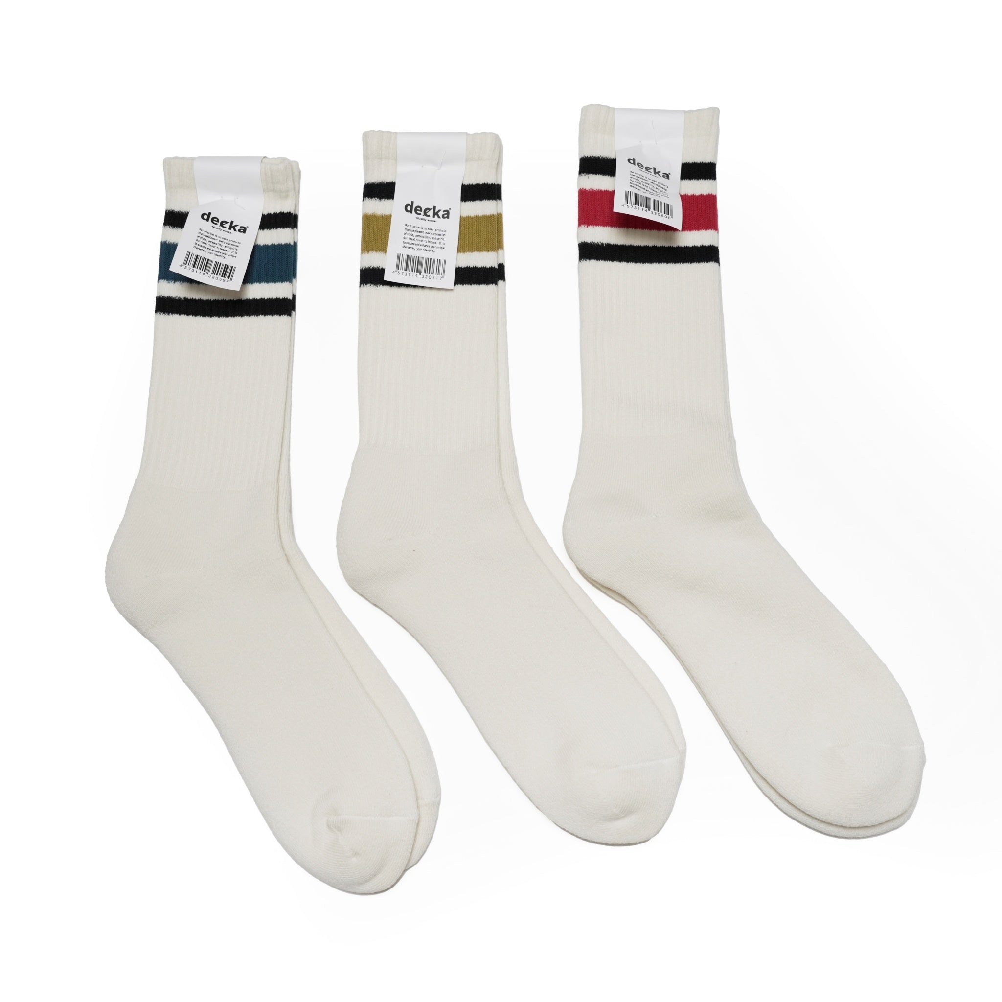 [de-11] 80’s SKATER Socks【DECKA Quality SOCKS_デッカクオリティソックス】【ネコポス選択可能】 Yellow / WOMAN_Size-1