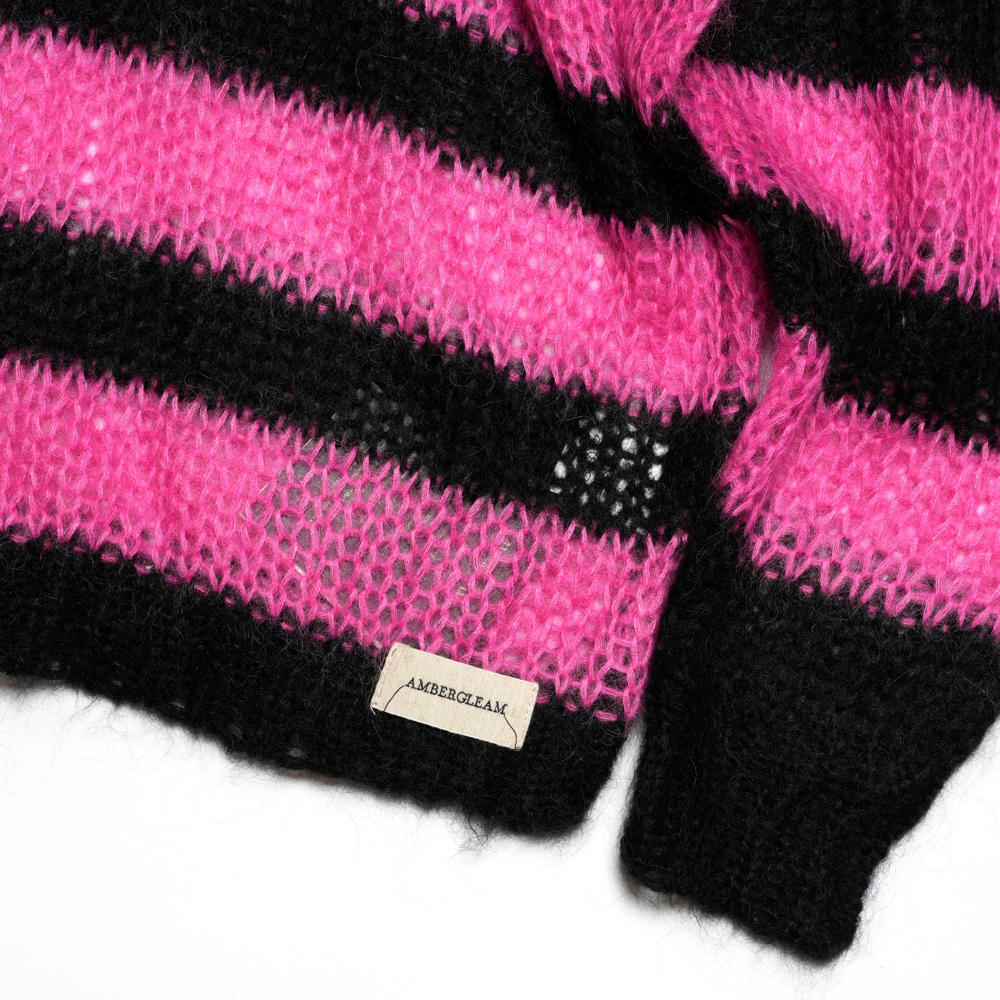 Mesh Mohair knit / Pink【AMBERGLEAM_アンバーグリーム】1320151113