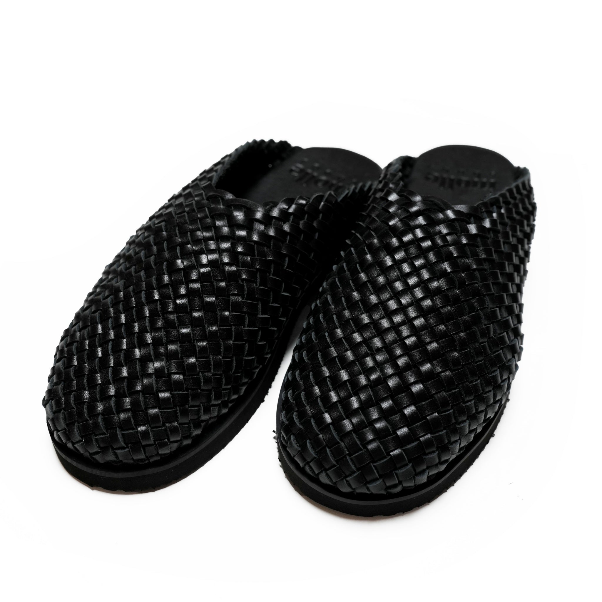 MLS210301-16 | WOVEN LEATHER CROG | Color:Black【molle Shoes_モールシューズ】