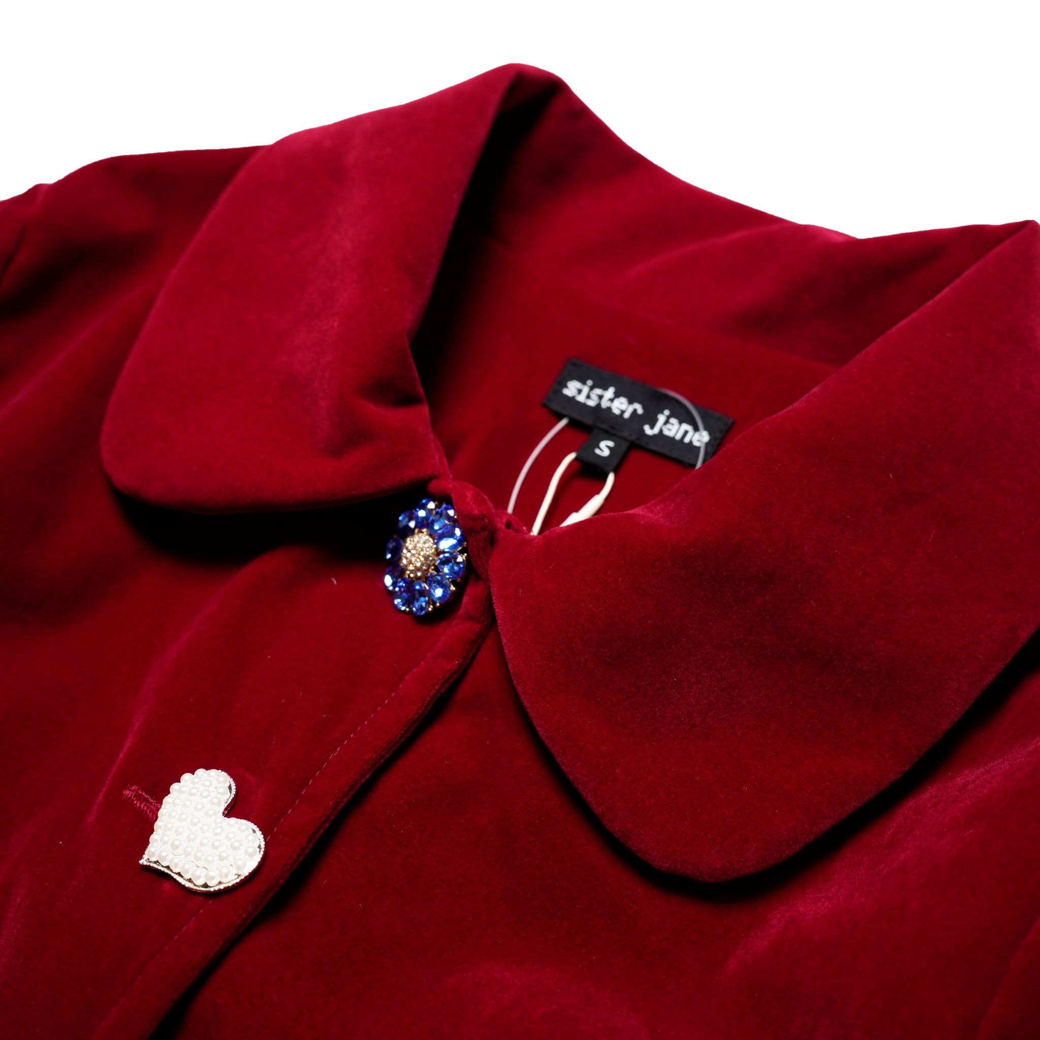 30SJ03JK303RED | Ballad Velvet Jacket【SISTER JANE_シスタージェーン】【archive】