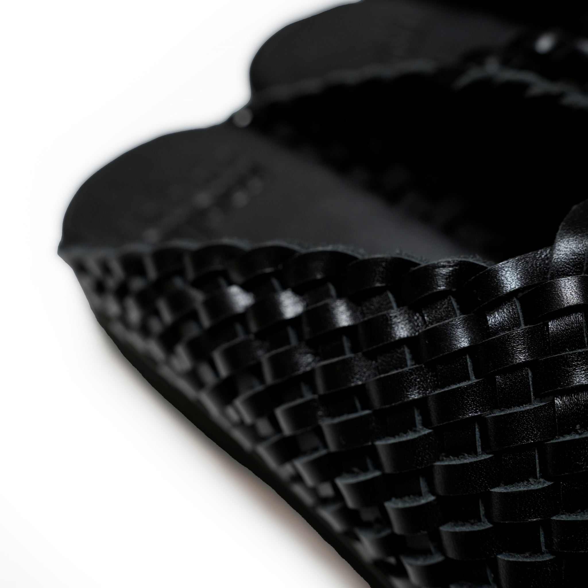 MLS210301-16 | WOVEN LEATHER CROG | Color:Black【molle Shoes_モールシューズ】