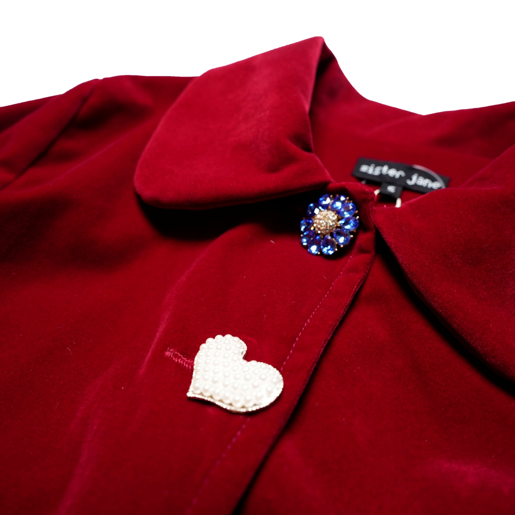 30SJ03JK303RED | Ballad Velvet Jacket【SISTER JANE_シスタージェーン】【archive】