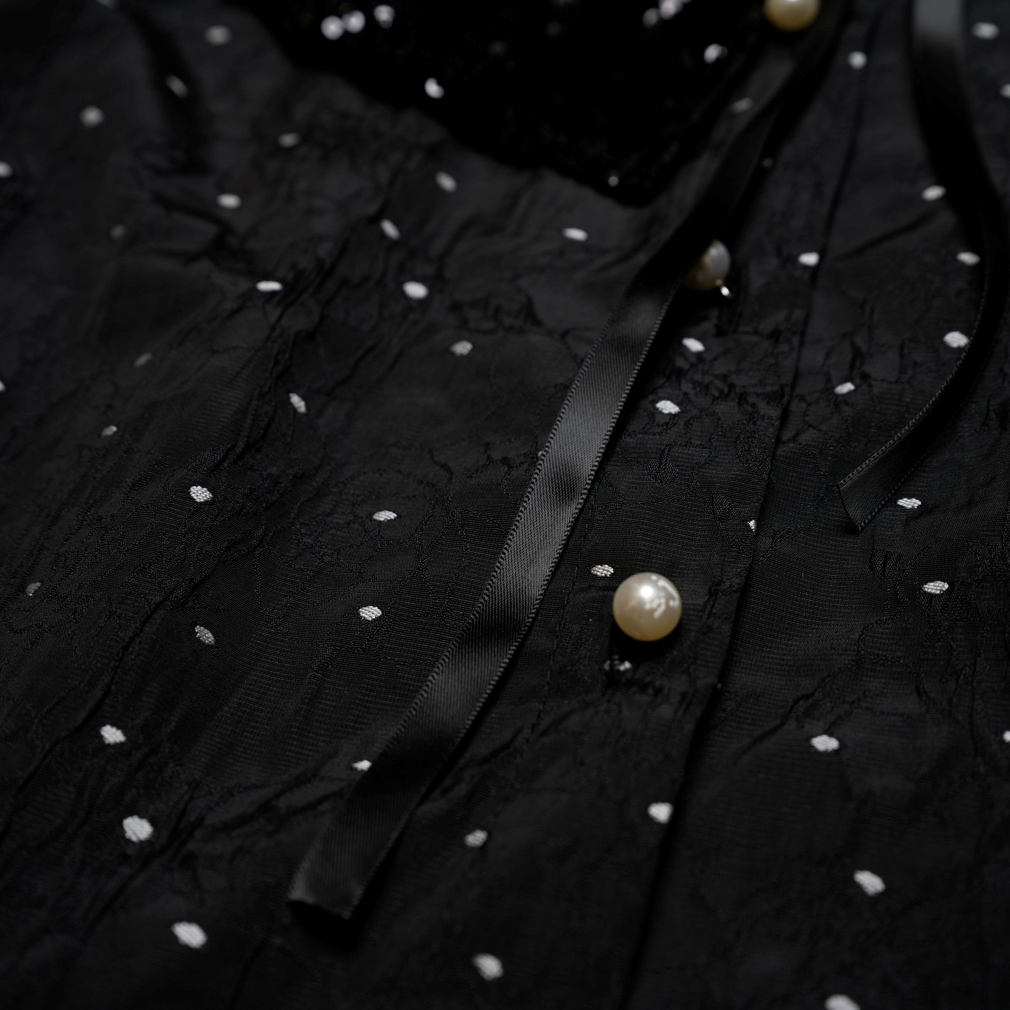 30SJ03BL1231BLK | Waltz Sequin Collar Blouse【SISTER JANE_シスタージェーン】