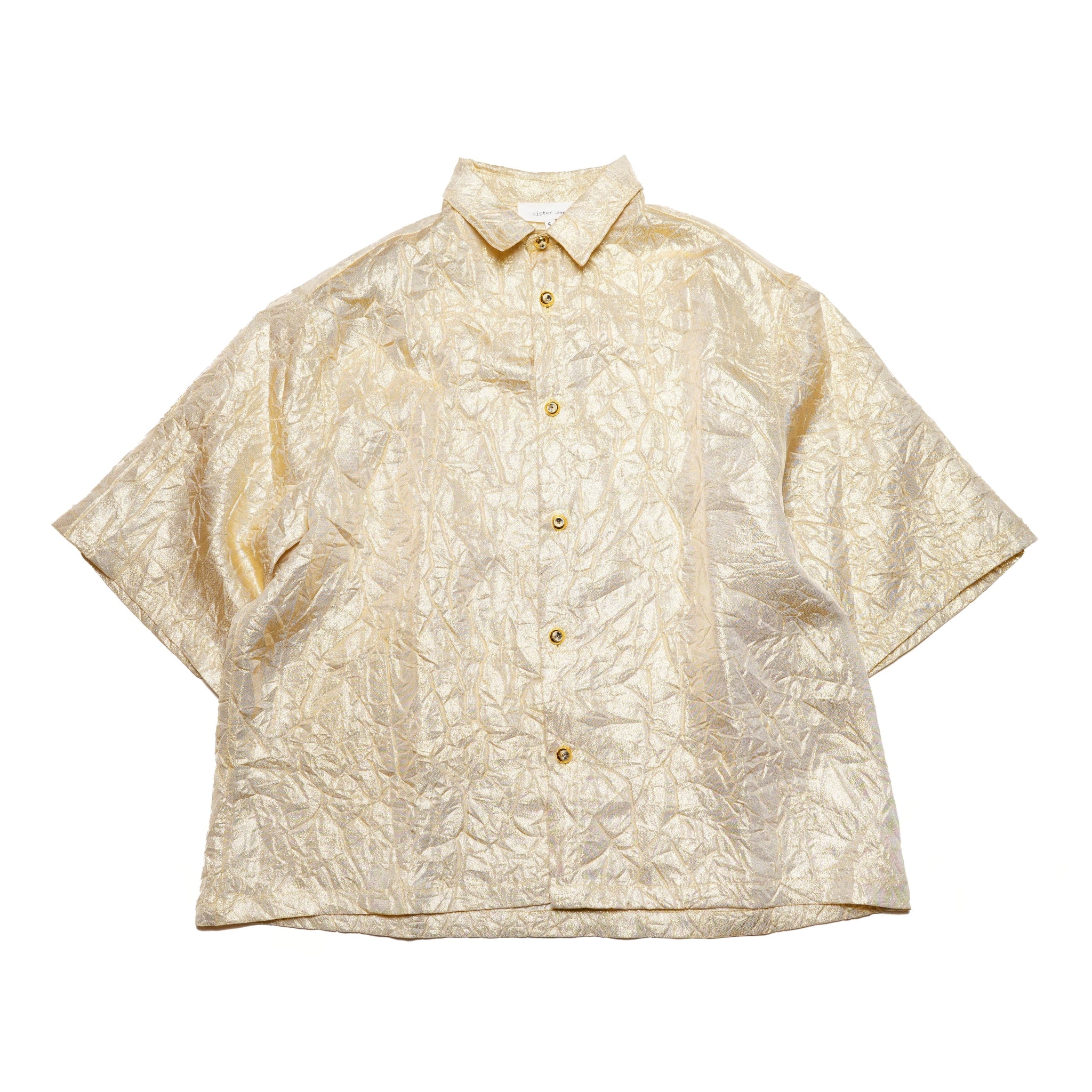 30SM03BLM113GLD | Rocco Crinkle Boxy Shirt【SISTER JANE_シスタージェーン】【archive】