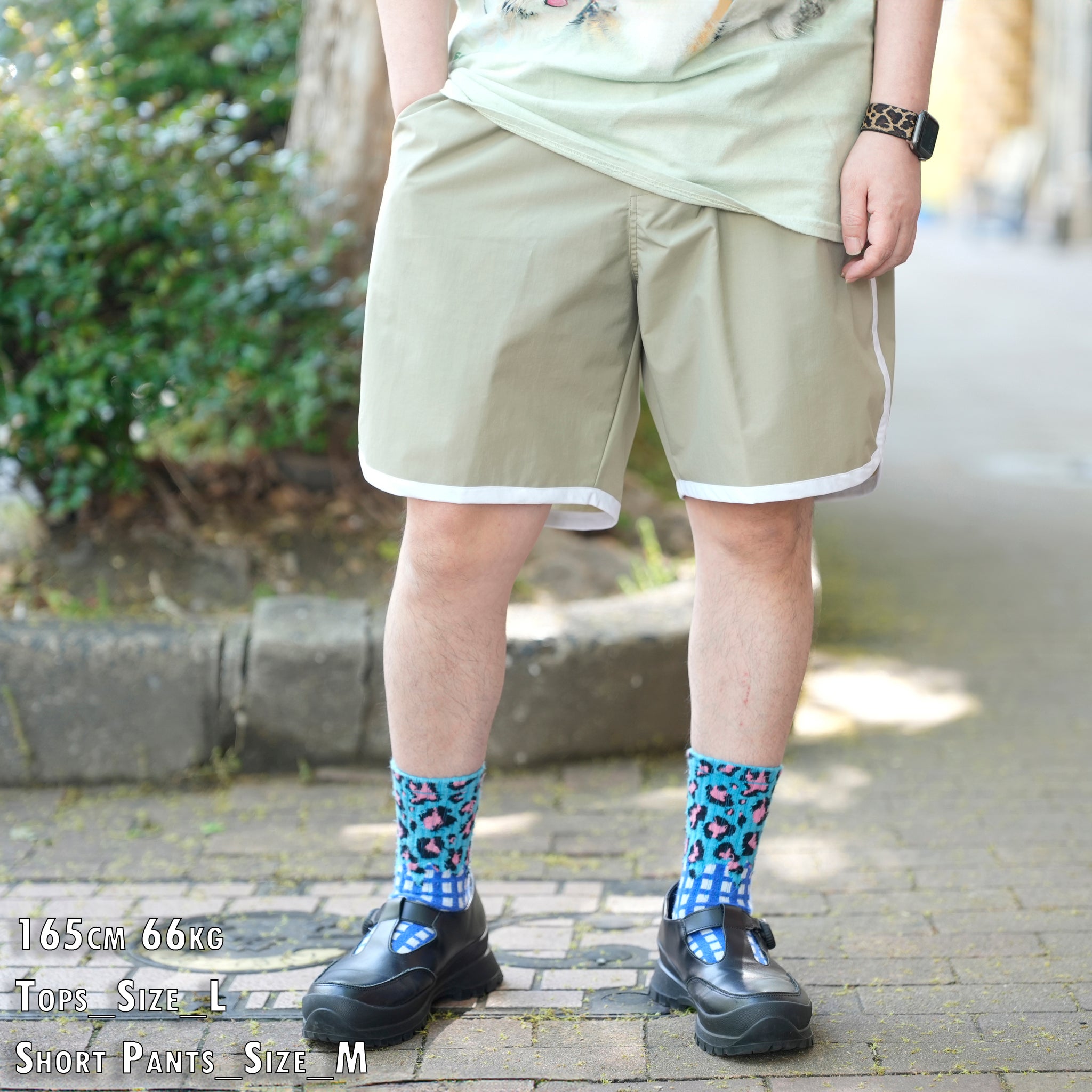 PH25SS-002_Lt.Olive | P.H. M.EASY PIPING SHORTS | Color:Lt.Olive【POWDERHORN MOUNTAINEERING_パウダーホーンマウンテニアリング】【archive】