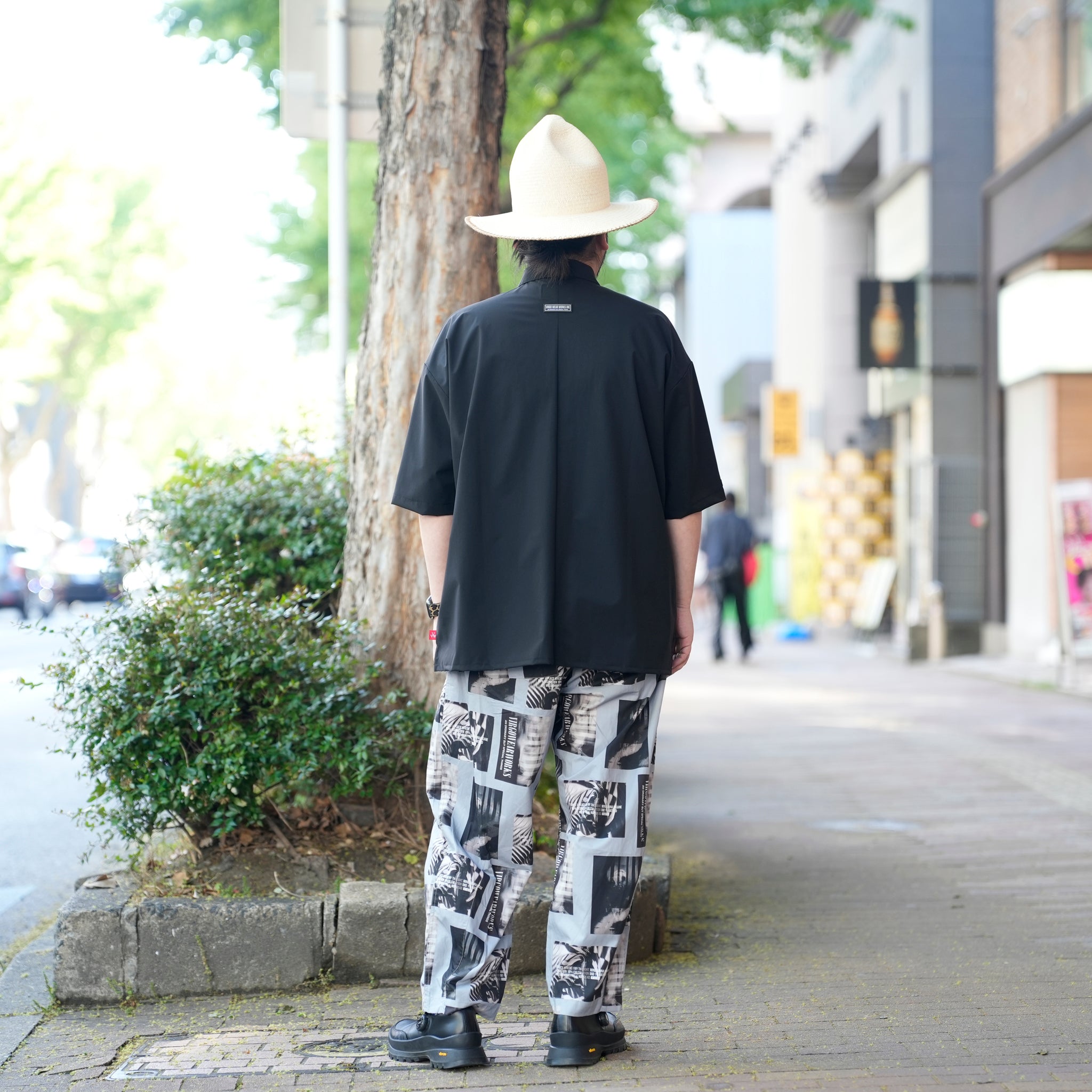 VG-SH-269_Black | Solodots wide shirts | Color:Black【VIRGOwearworks_ヴァルゴウェアワークス】【archive】