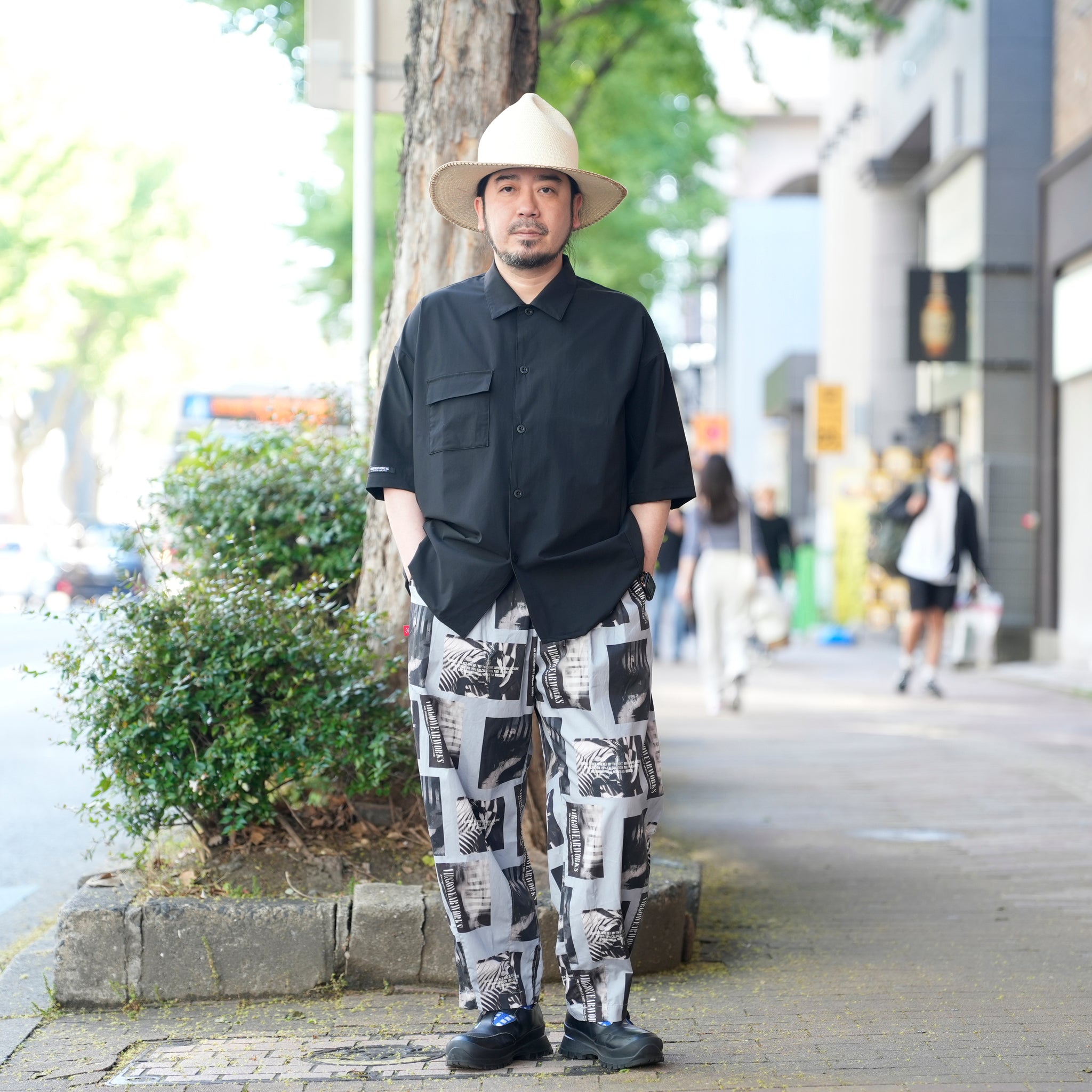 VG-SH-269_Black | Solodots wide shirts | Color:Black【VIRGOwearworks_ヴァルゴウェアワークス】【archive】