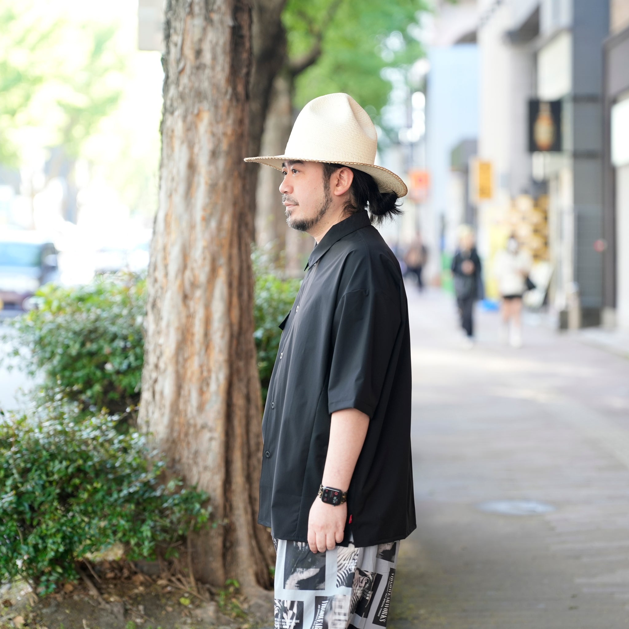 VG-SH-269_Black | Solodots wide shirts | Color:Black【VIRGOwearworks_ヴァルゴウェアワークス】