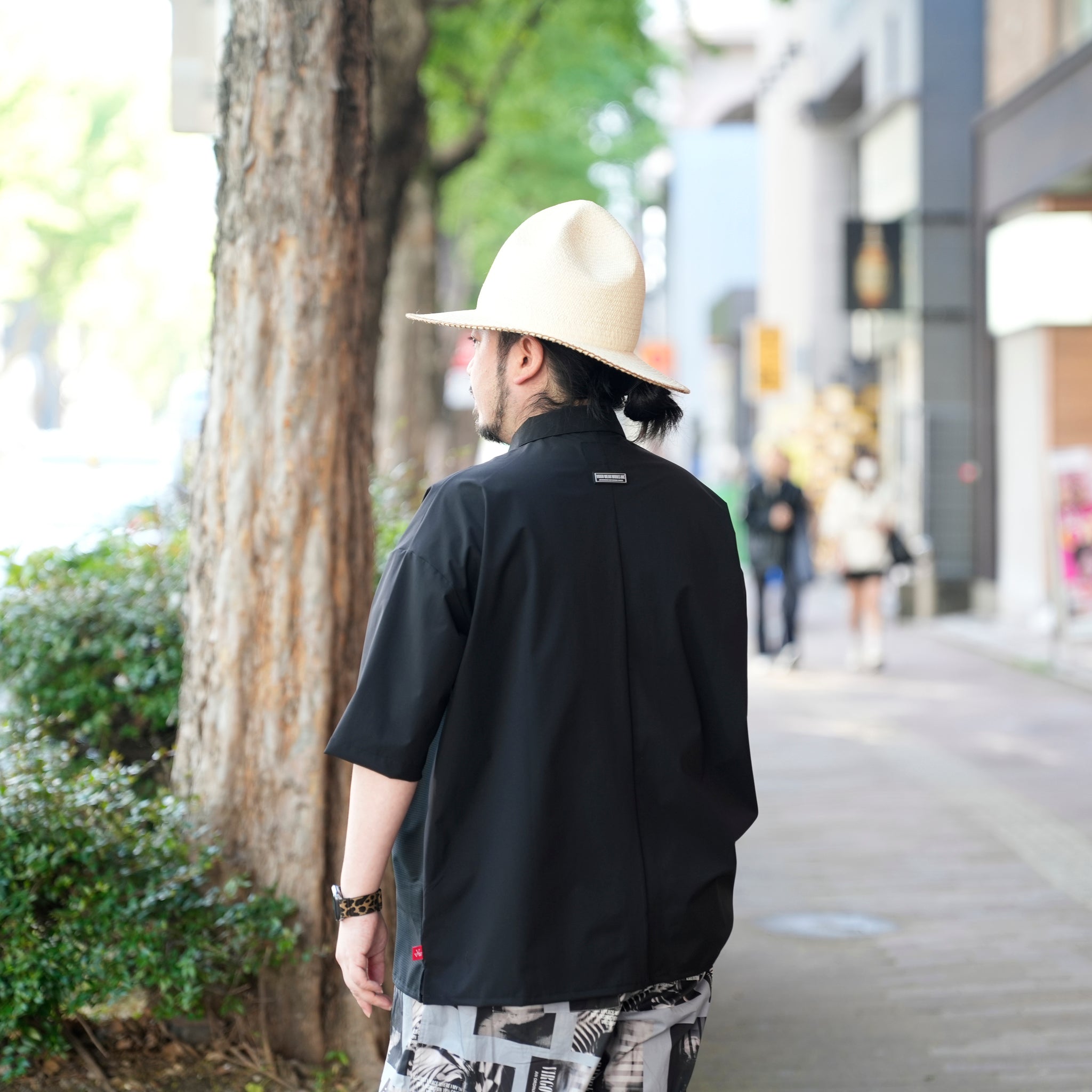 VG-SH-269_Black | Solodots wide shirts | Color:Black【VIRGOwearworks_ヴァルゴウェアワークス】