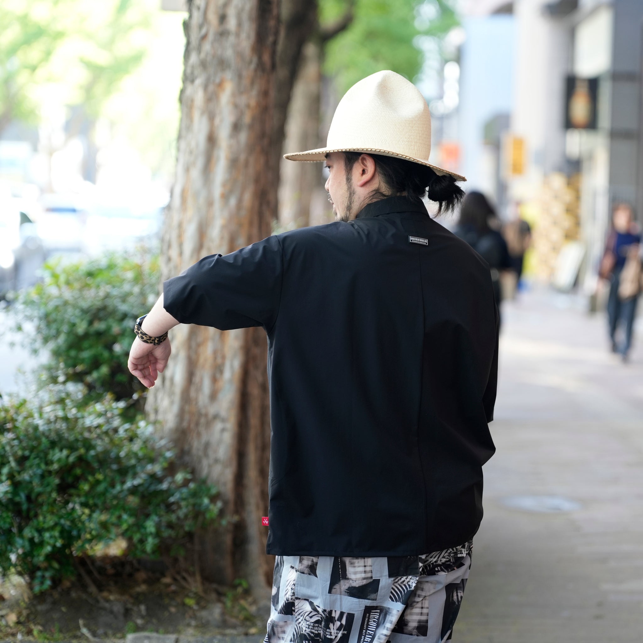 VG-SH-269_Black | Solodots wide shirts | Color:Black【VIRGOwearworks_ヴァルゴウェアワークス】