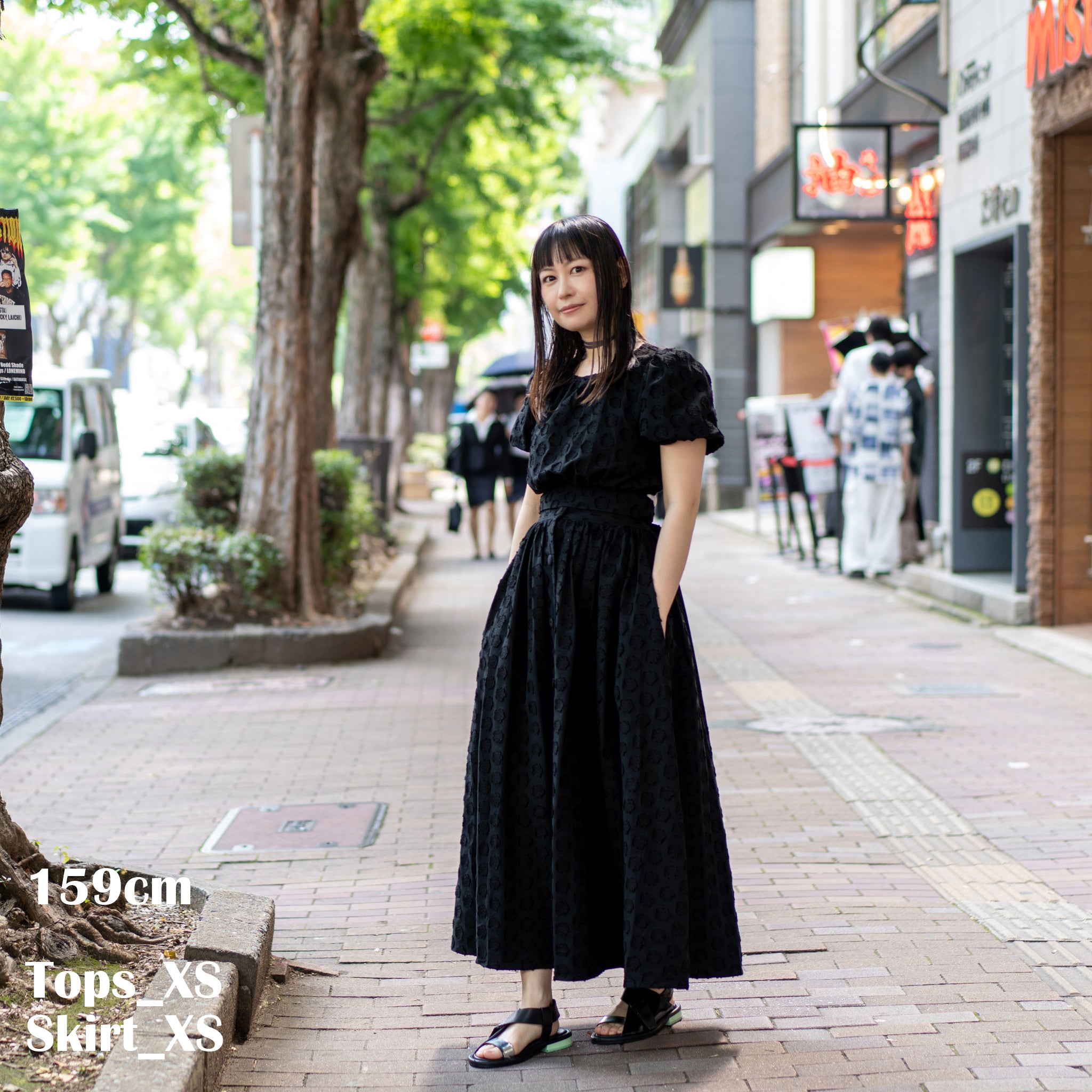 29SJ03TO559BLK | Mara Jacquard Bow Top | Color:Black【SISTER JANE_シスタージェーン】【archive】
