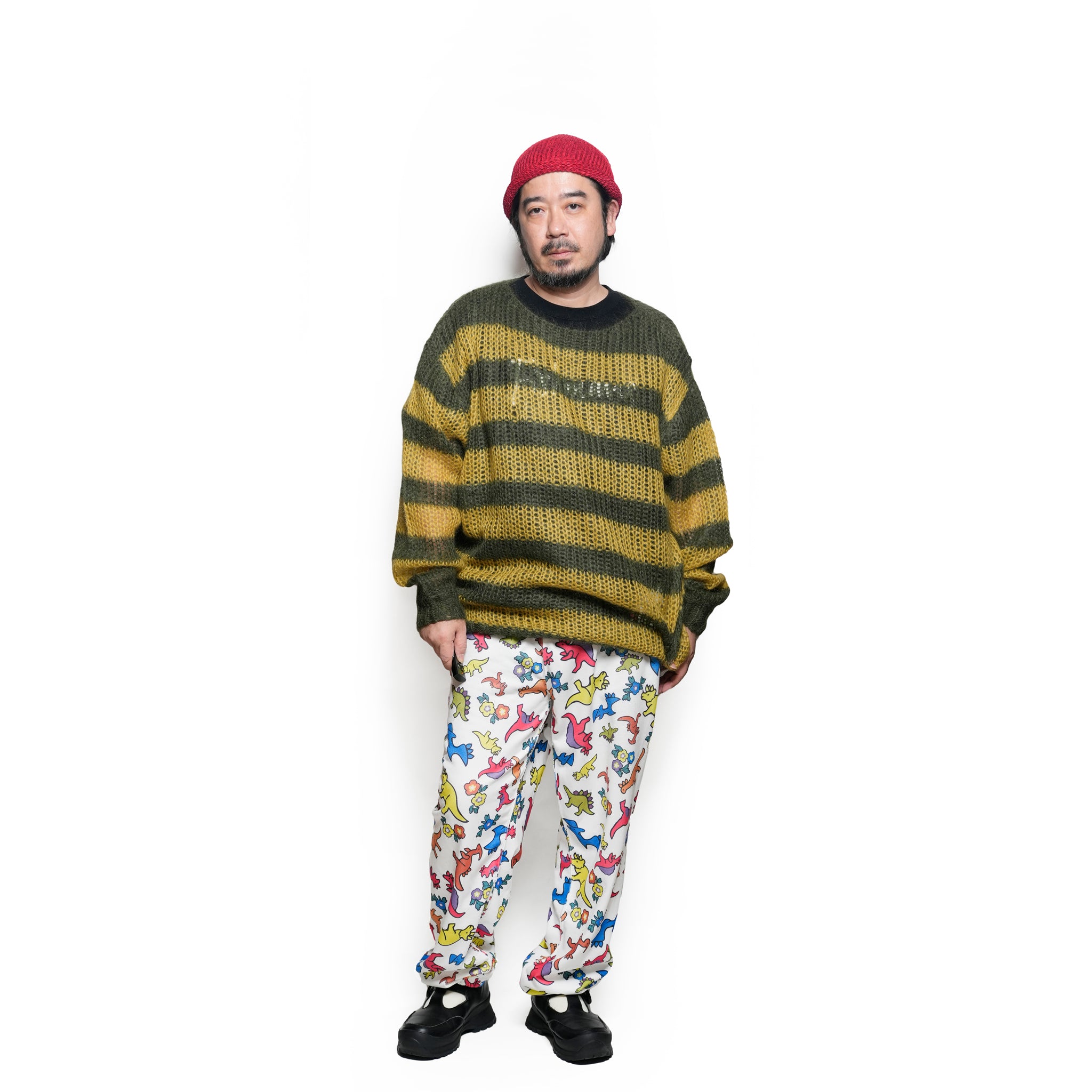 Mesh Mohair knit / Yellow【AMBERGLEAM_アンバーグリーム】1320151113