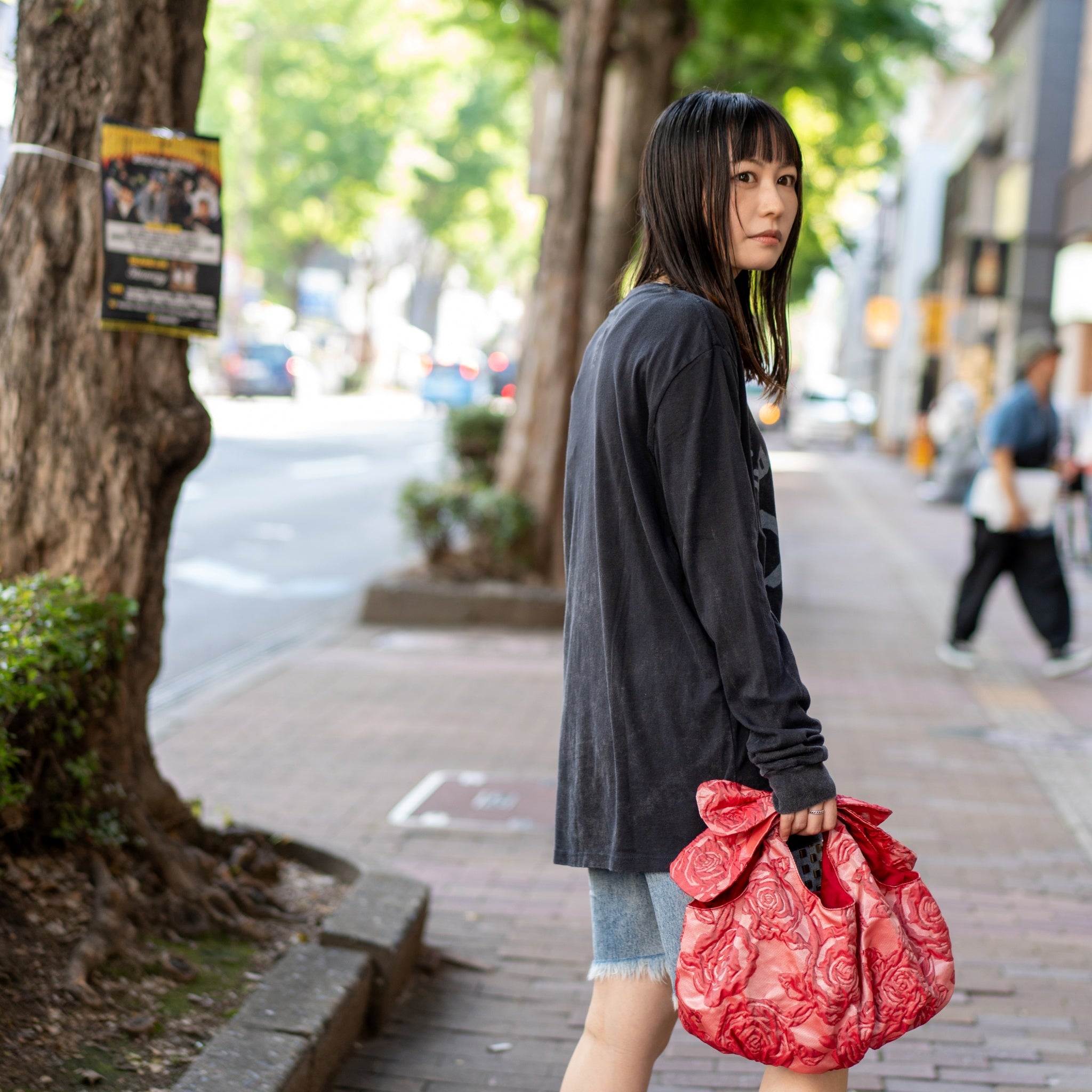 Grace Jacquard Bow Bag – Red | SISTER JANE