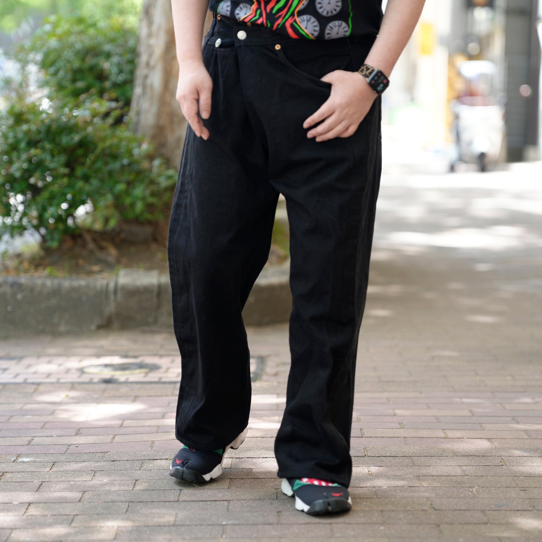 YP15TY_Blk | DEFORMED PANTS | Color:Blk【YOUSED_ユーズド】