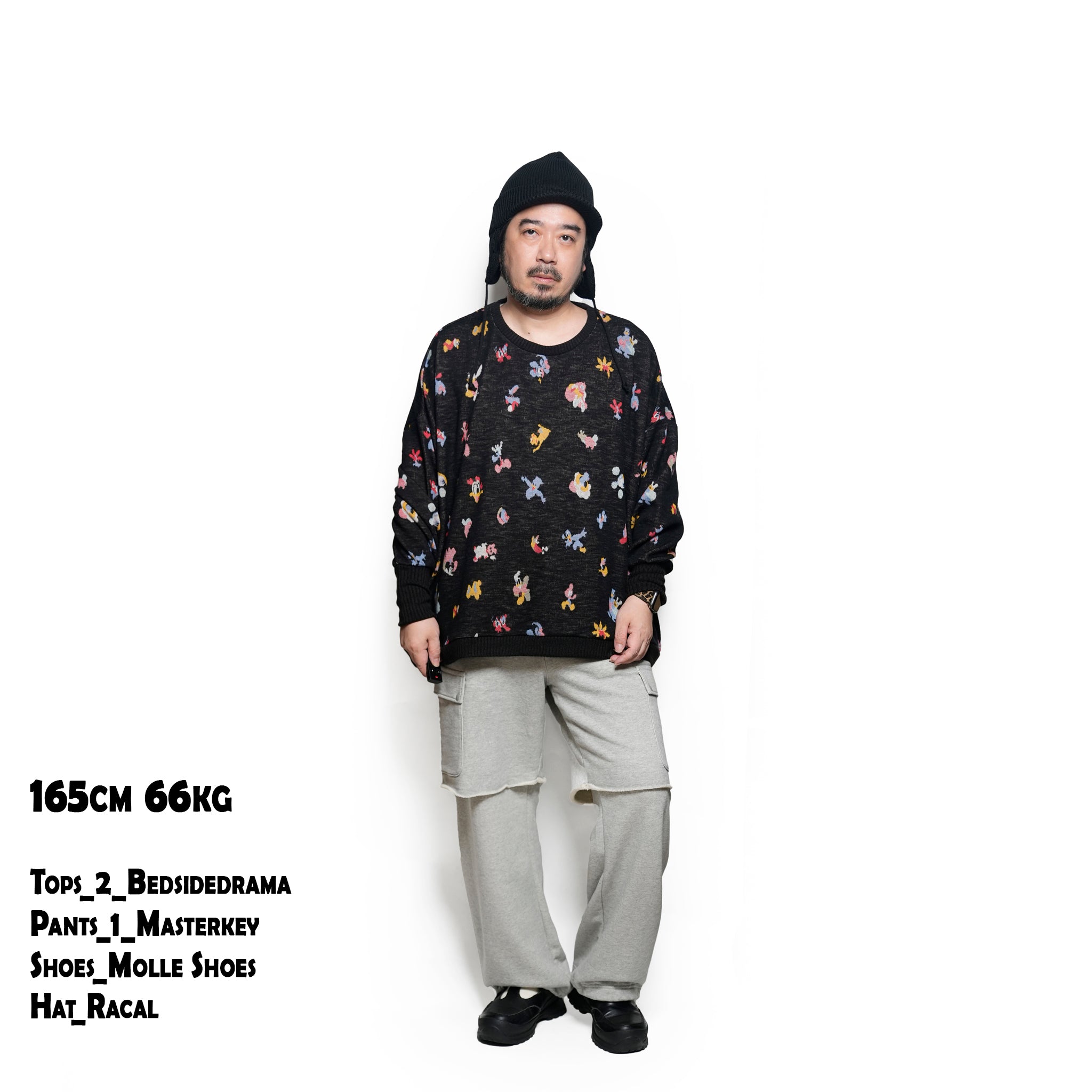 Origin Jacquard Pullover | Color_Melt Bk | No_bsd25aw-11_melt bk【BEDSIDEDRAMA_ベッドサイドドラマ】