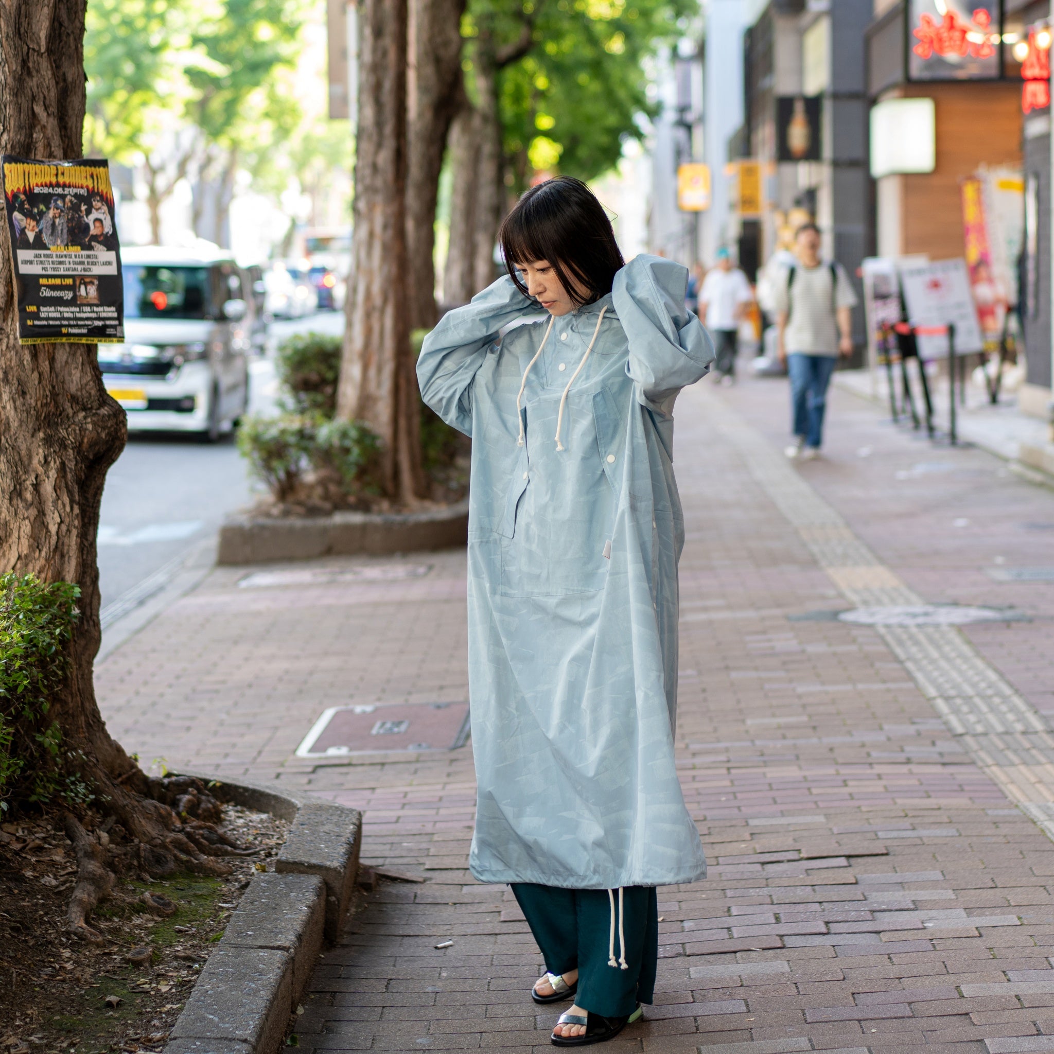 G61201A_SKY | MOUNTAIN LONG ANORAK-SKY | Color:Sky【GORT_ゴート】