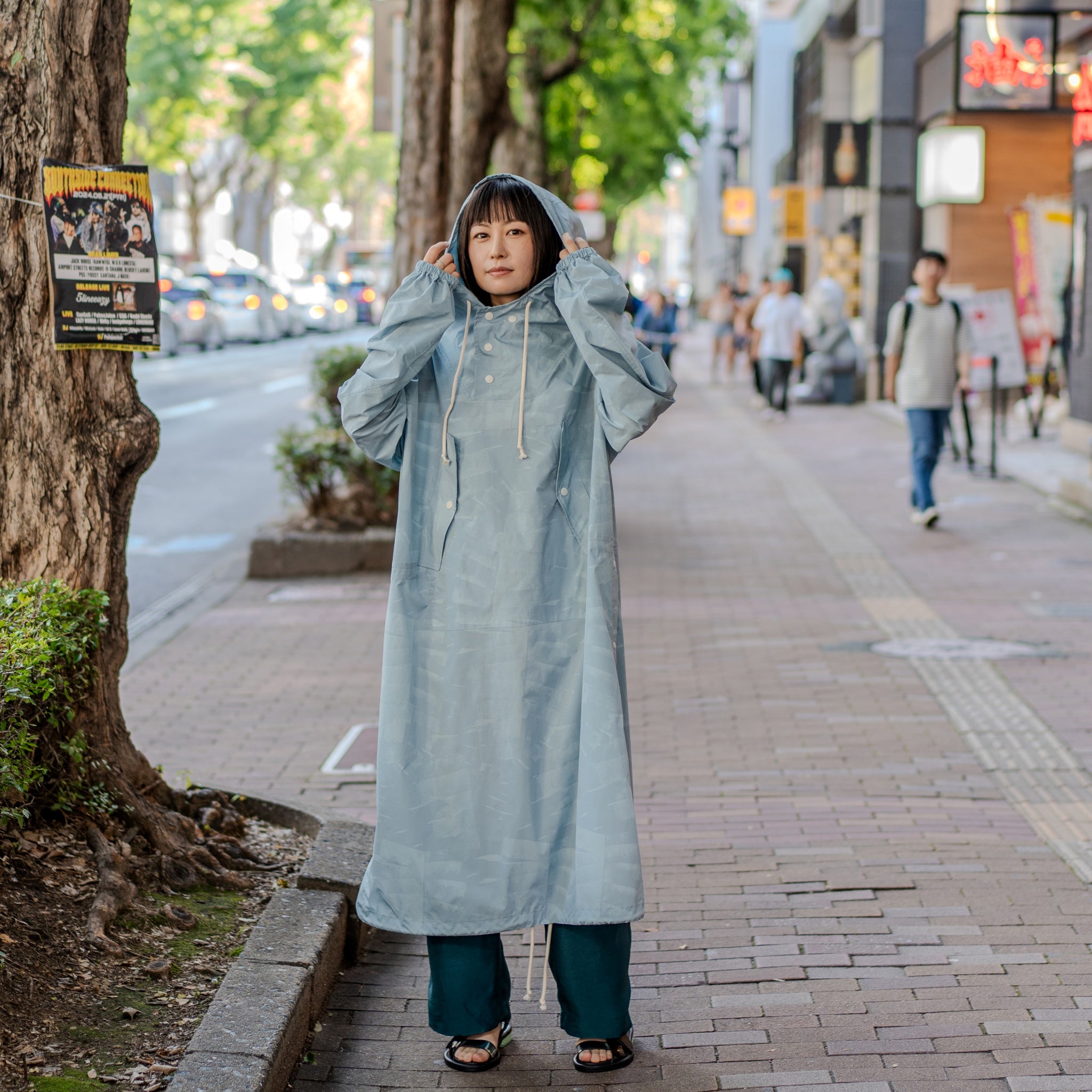 G61201A_SKY | MOUNTAIN LONG ANORAK-SKY | Color:Sky【GORT_ゴート】