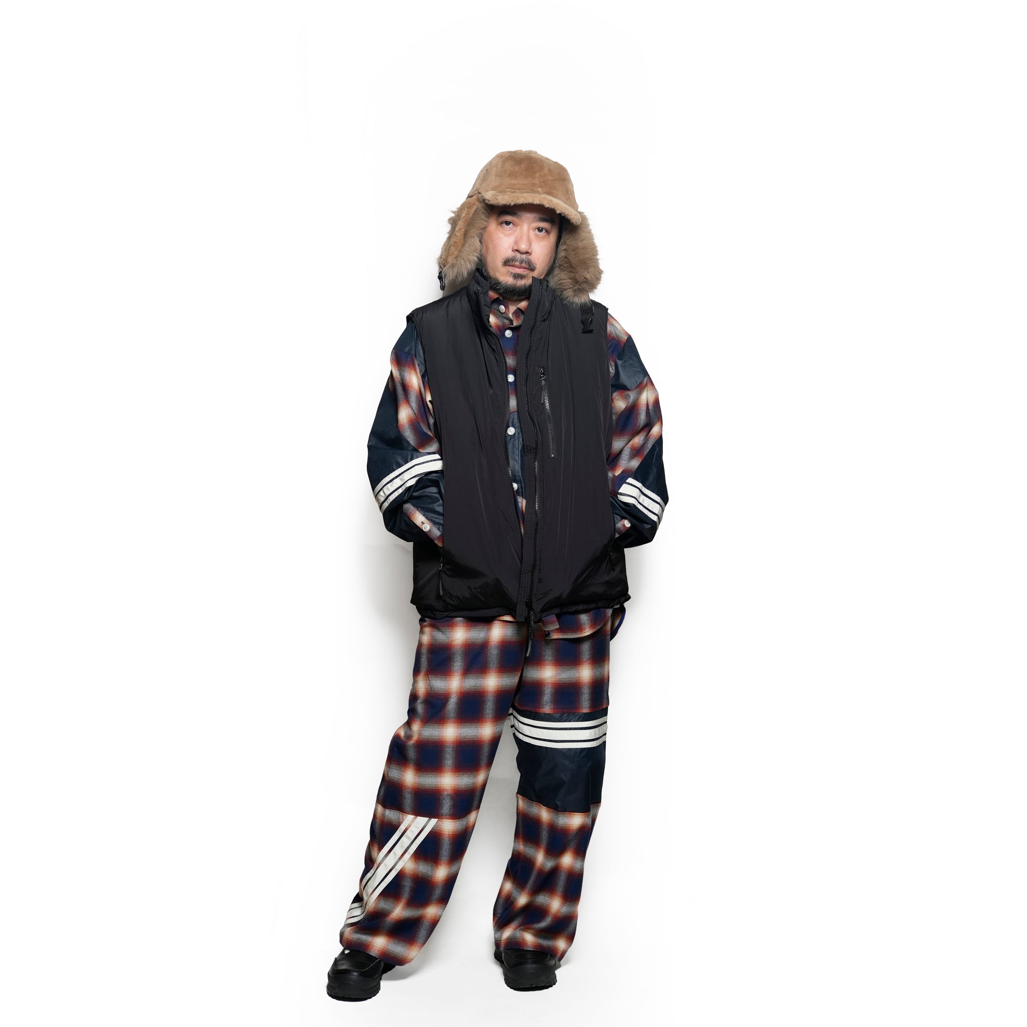 ombre check Pants | Color_Red | No_k-4968_red【MASTERKEY_マスターキー】【Addiction別注】
