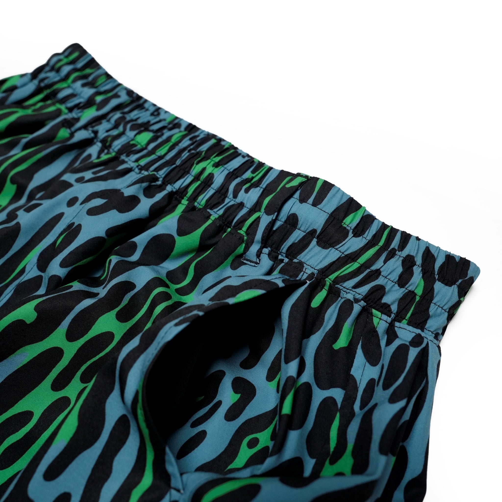 Leopard Wide Pants – Blue Green | EFFECTEN