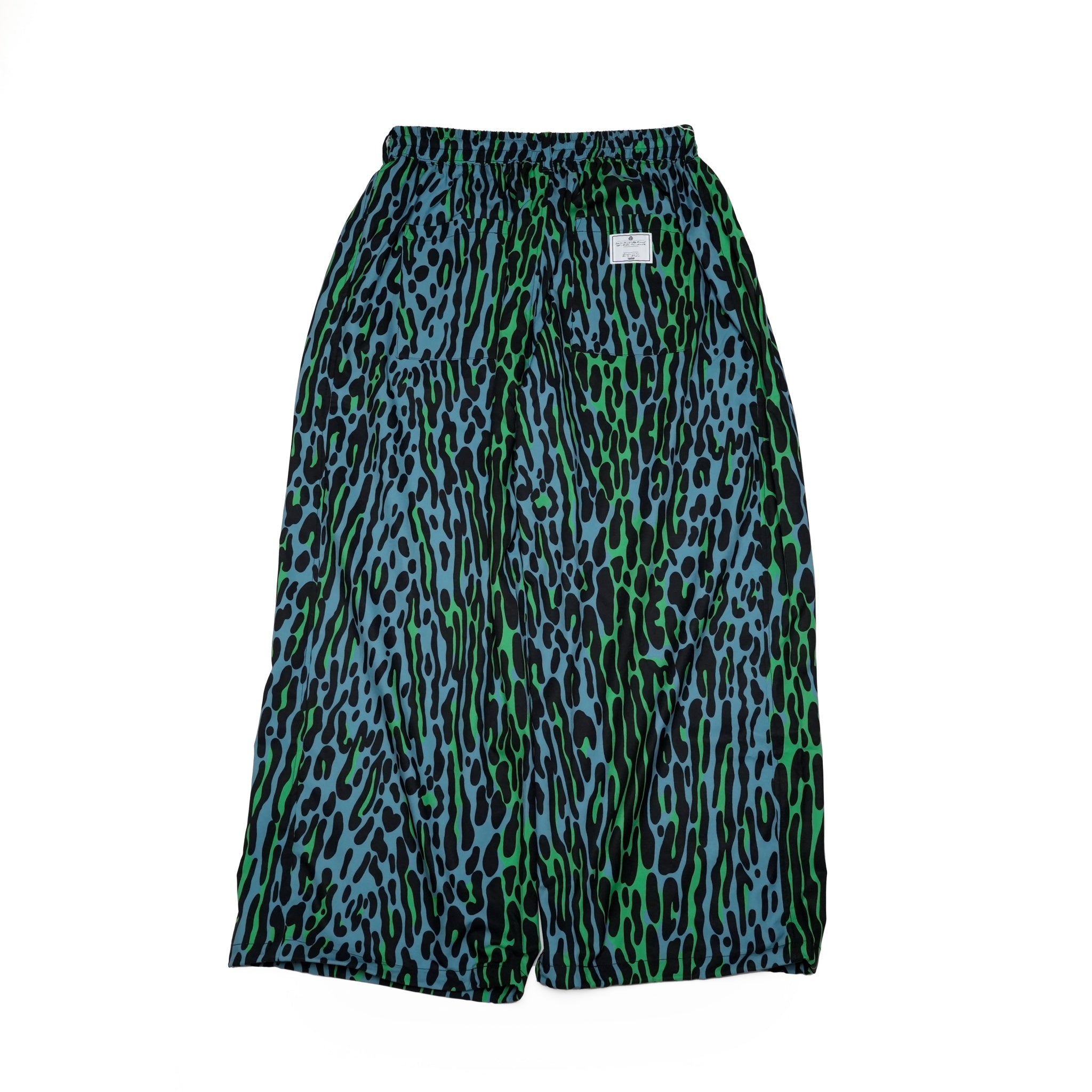 Leopard Wide Pants – Blue Green | EFFECTEN