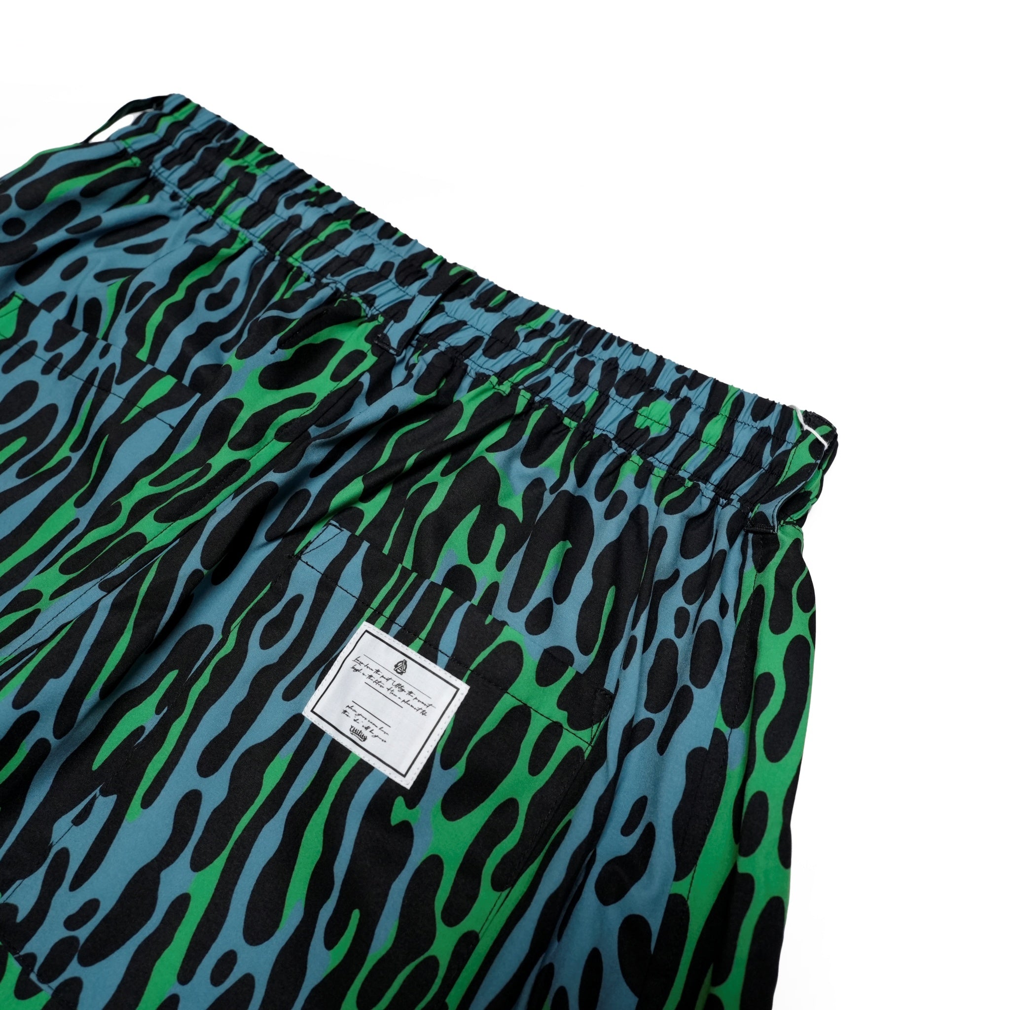 Leopard Wide Pants – Blue Green | EFFECTEN
