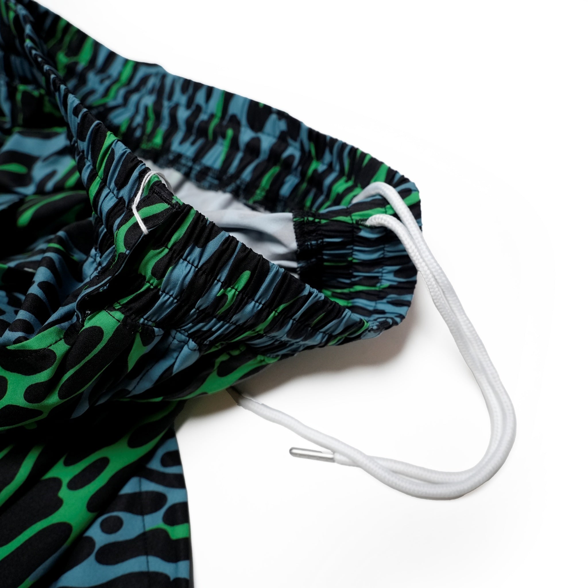Leopard Wide Pants – Blue Green | EFFECTEN