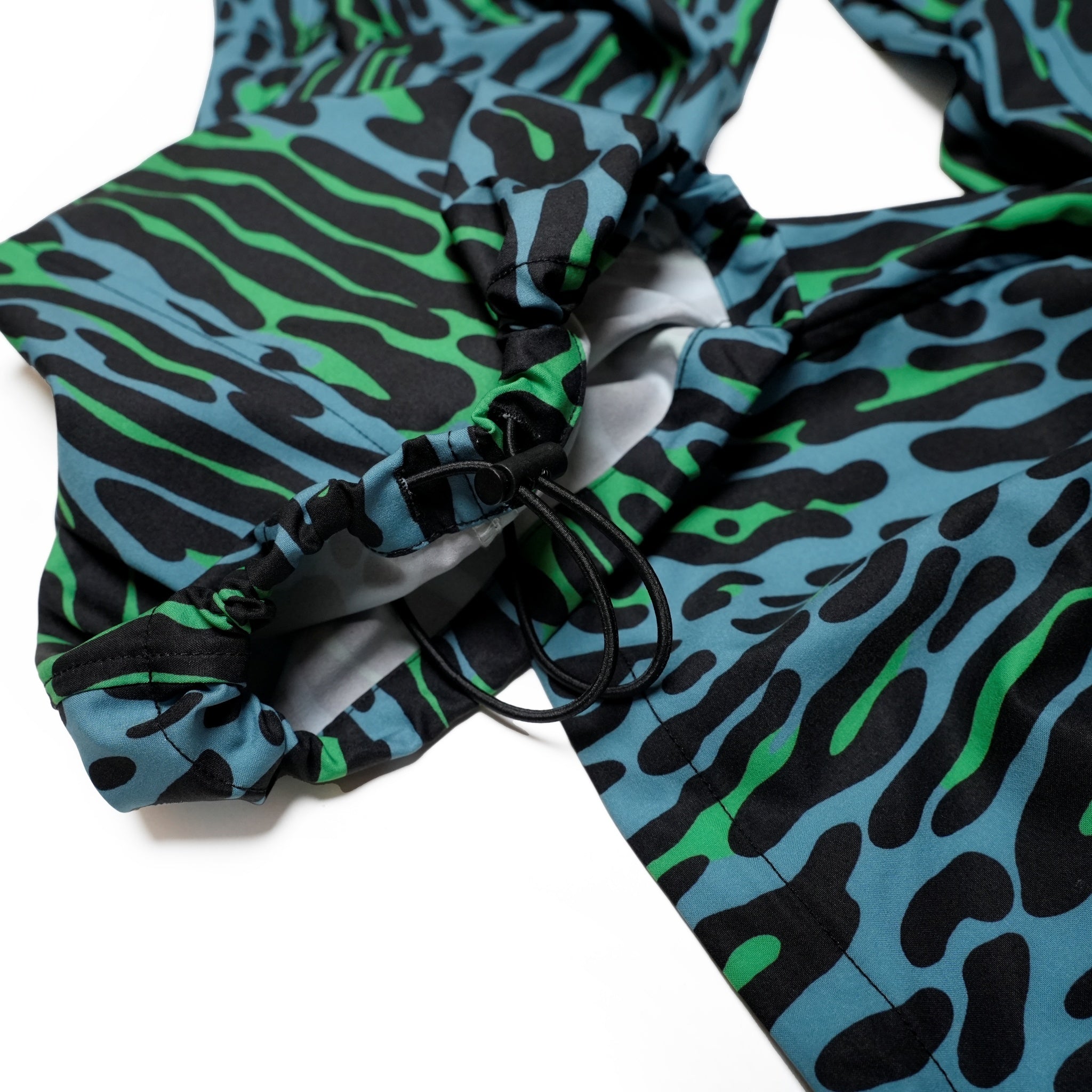 Leopard Wide Pants – Blue Green | EFFECTEN