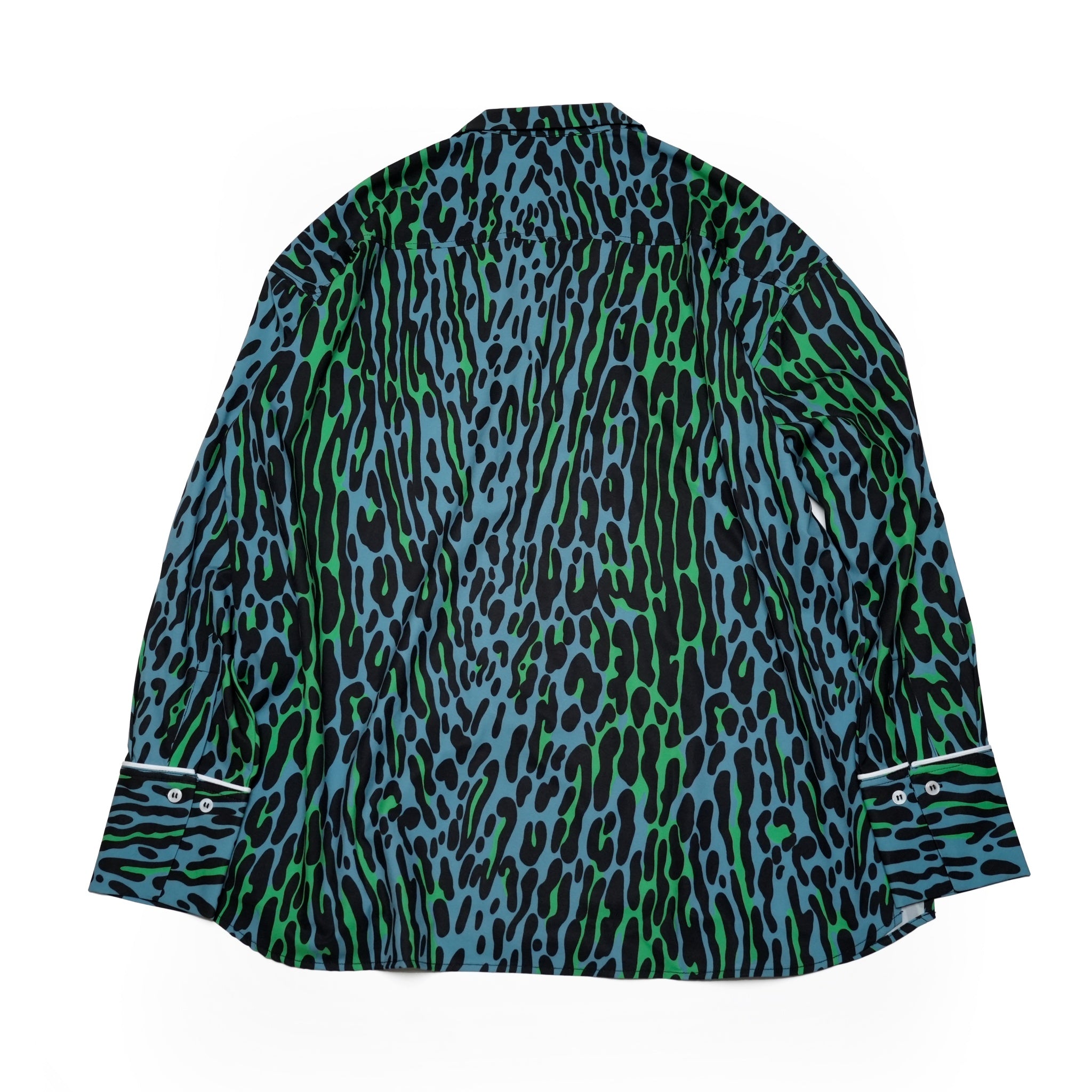 efdbdg-01_Blue Green | Leopard Piping Shirts | Color:Blue Green【EFFECTEN_エフェクテン】
