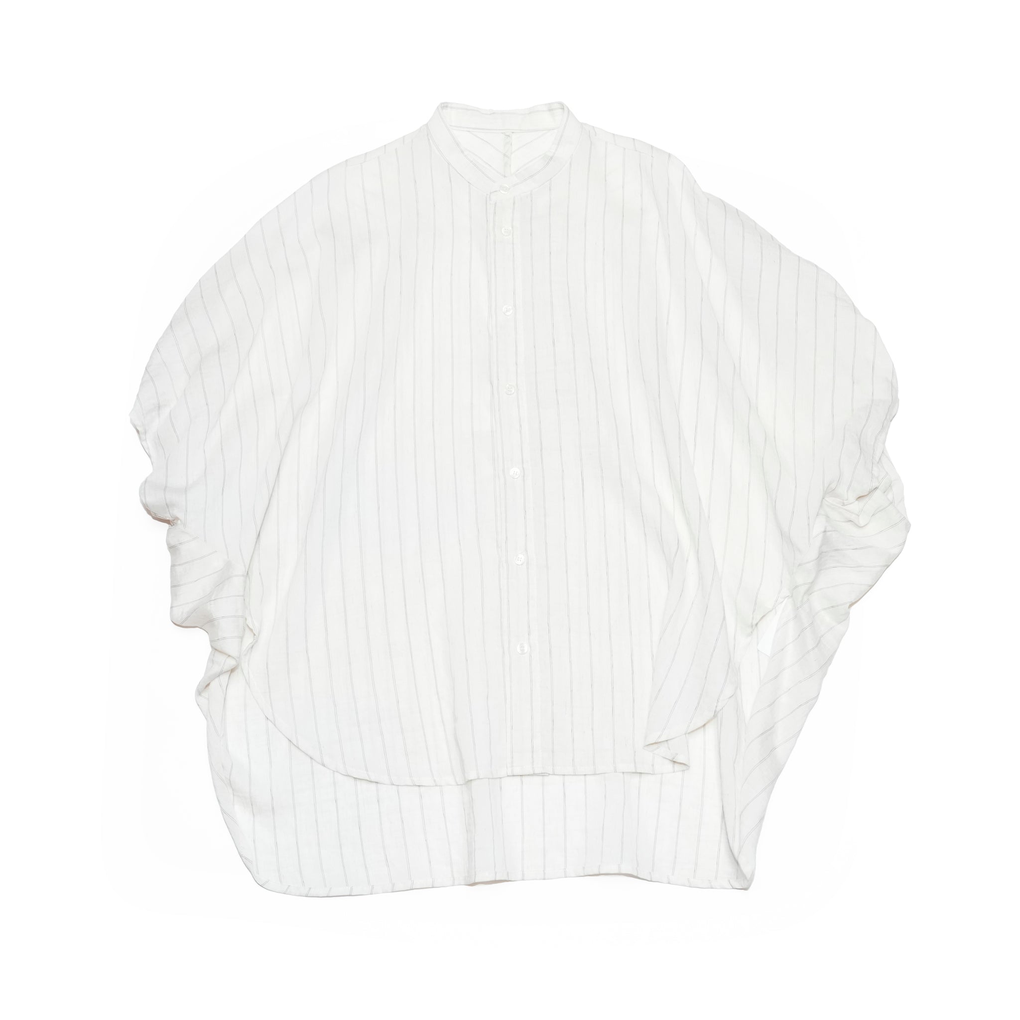 25163-4309P_off white | ストライプポンチョシャツ | Color:Off White【ANGELINA_アンジェリーナ】【archive】