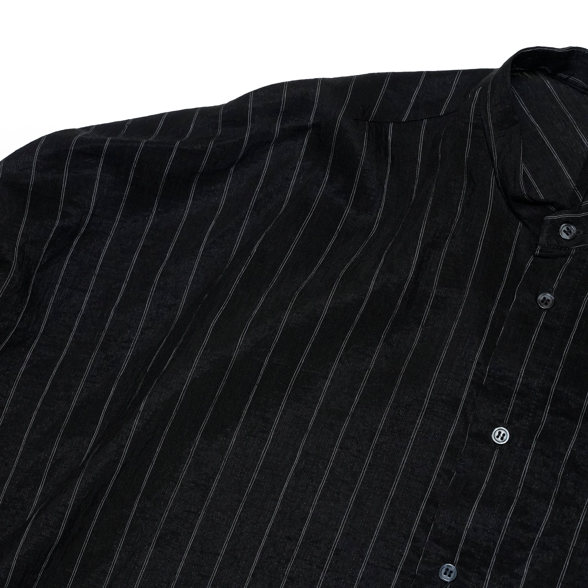 25163-4309P_black | ストライプポンチョシャツ | Color:Black【ANGELINA_アンジェリーナ】【archive】