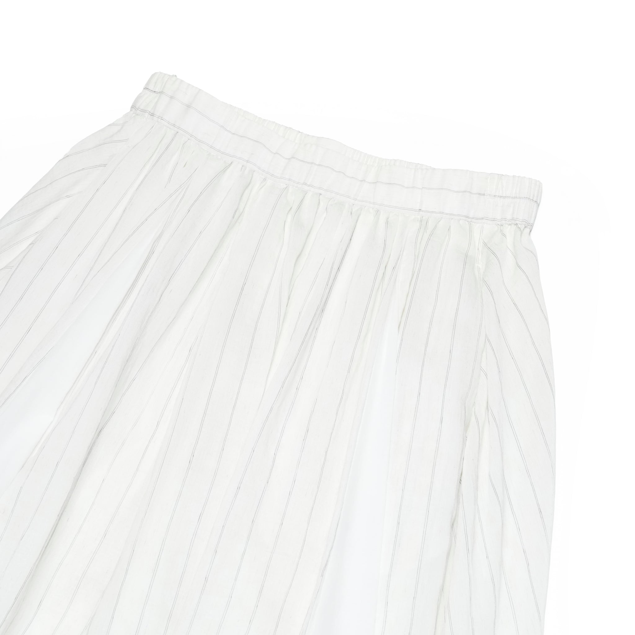 25163-8299P_off white | ストライプ切替ギャザーS/K | Color:Off White【ANGELINA_アンジェリーナ】
