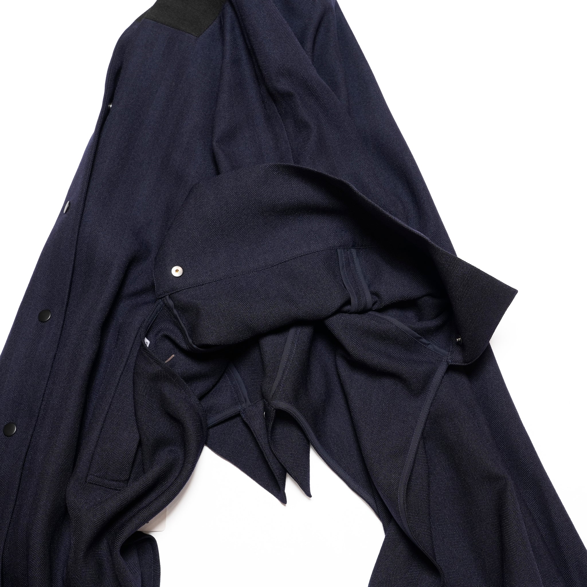 round cape jacket | Color_Navy | No_wht25fjk4047_navy【WHYTO_ホワイト】