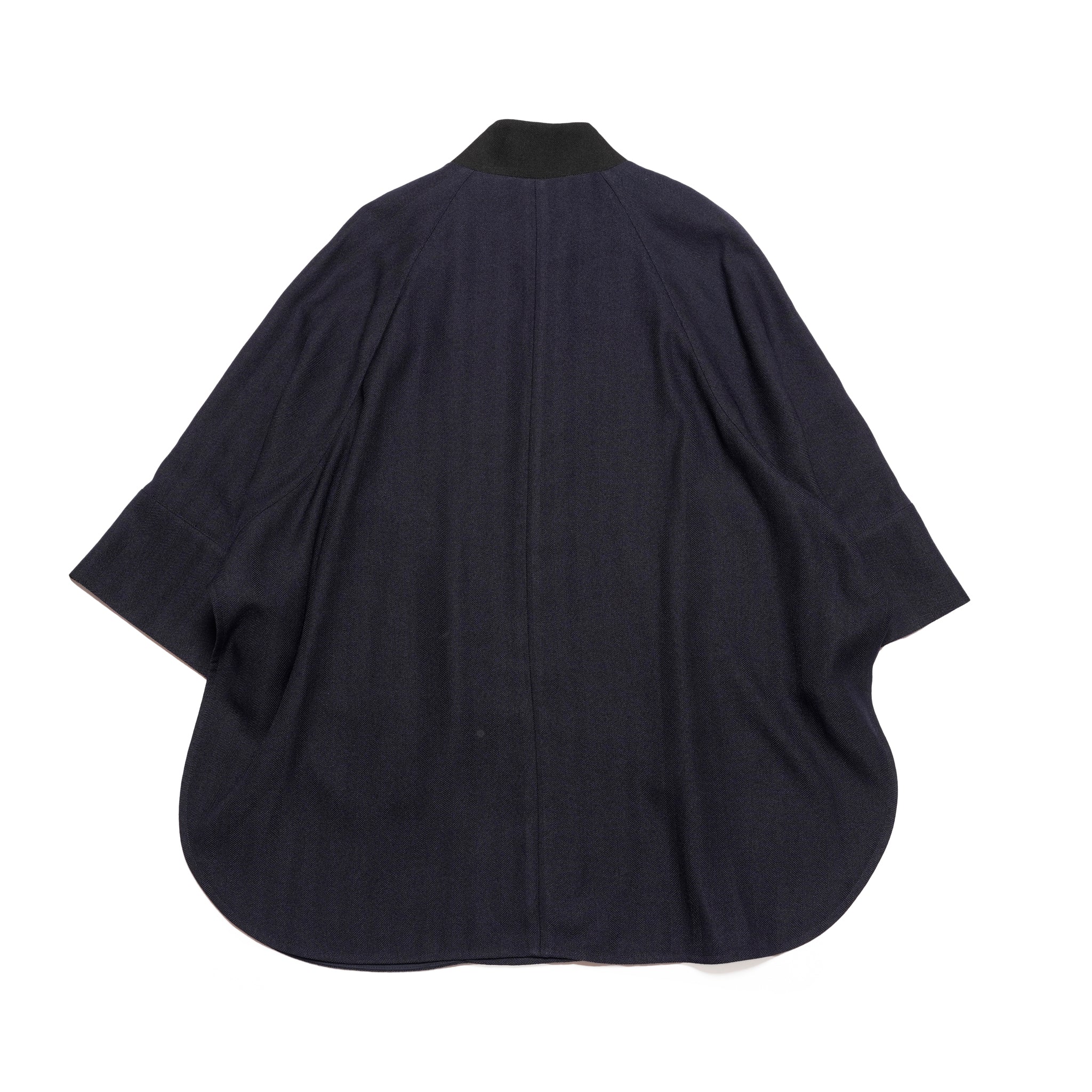 round cape jacket | Color_Navy | No_wht25fjk4047_navy【WHYTO_ホワイト】