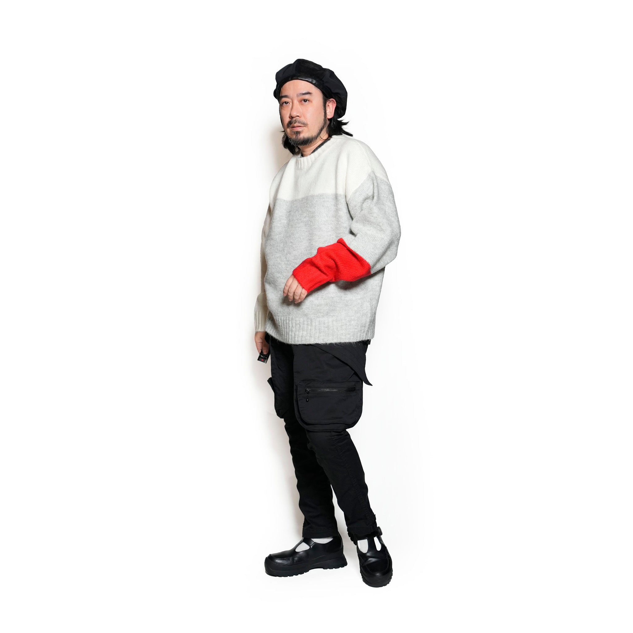 VOO-1208_ASH | VOOHAIR JUMPER | Color:Ash【VOO_ヴォー】