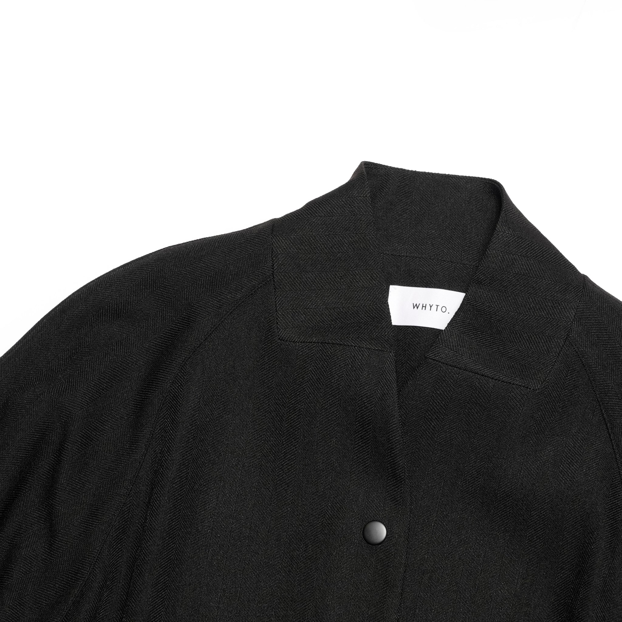round cape jacket | Color_Black | No_wht25fjk4047_bk【WHYTO_ホワイト】