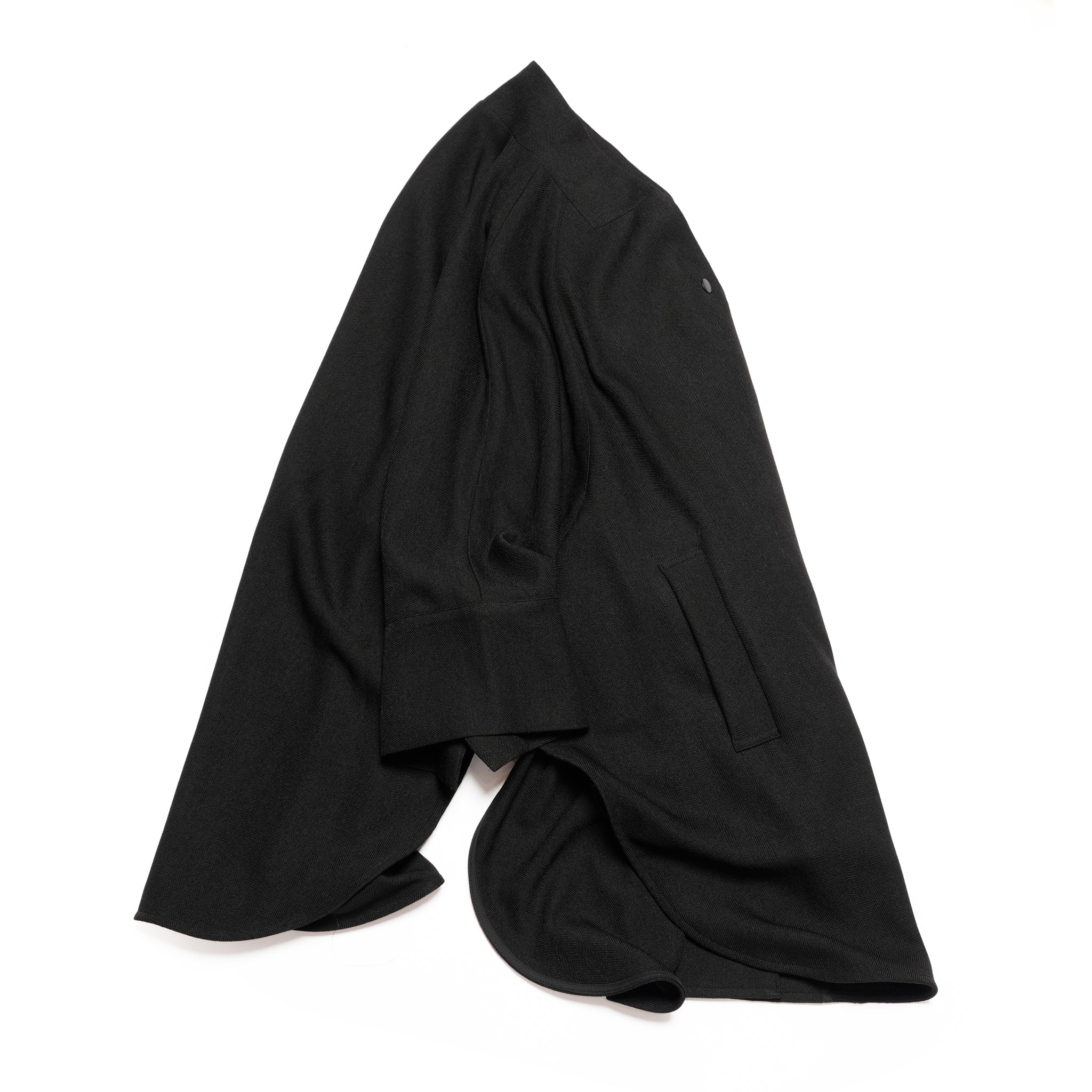 round cape jacket | Color_Black | No_wht25fjk4047_bk【WHYTO_ホワイト】