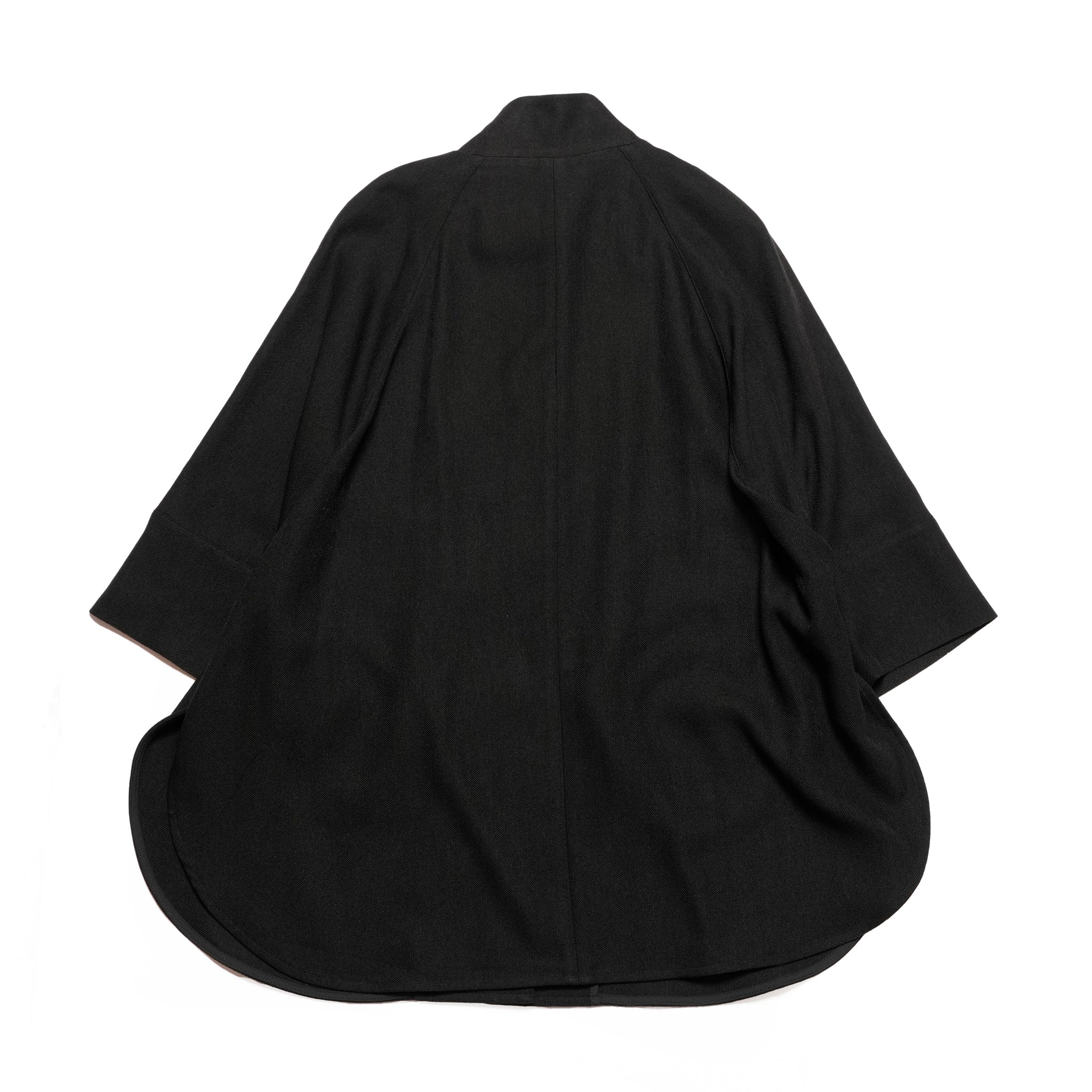 round cape jacket | Color_Black | No_wht25fjk4047_bk【WHYTO_ホワイト】
