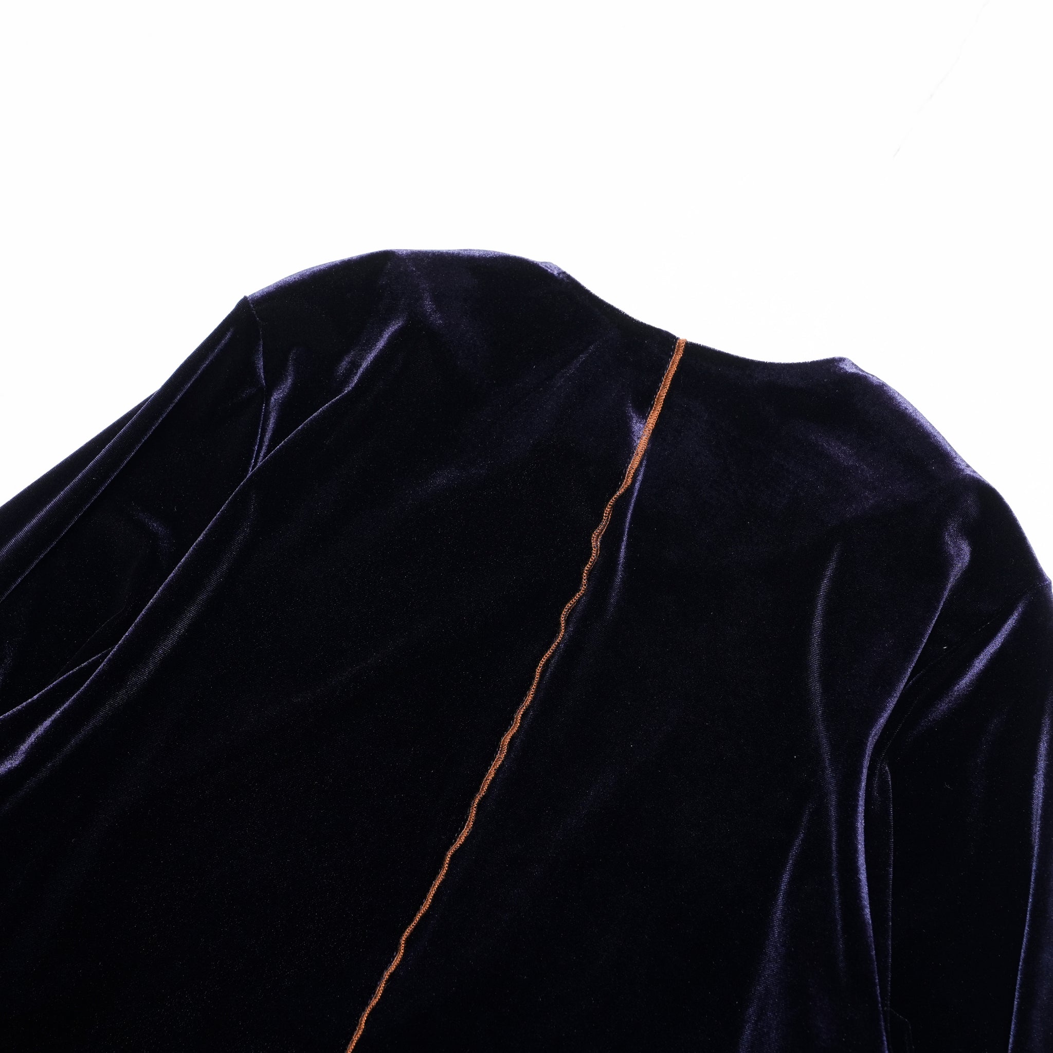 v slit velour dress | Color_Navy | No_wht25fop4072_navy【WHYTO_ホワイト】
