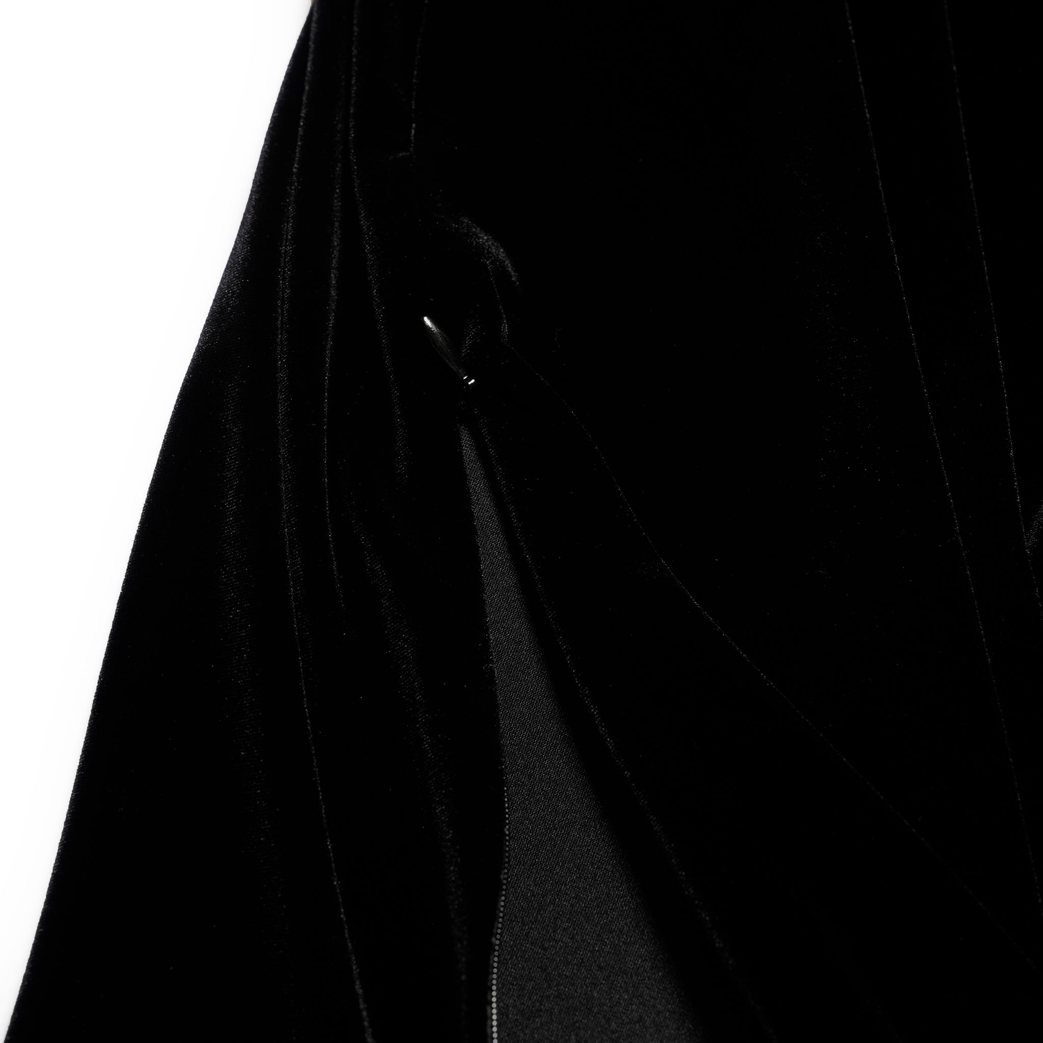 v slit velour dress | Color_Black | No_wht25fop4072_bk【WHYTO_ホワイト】