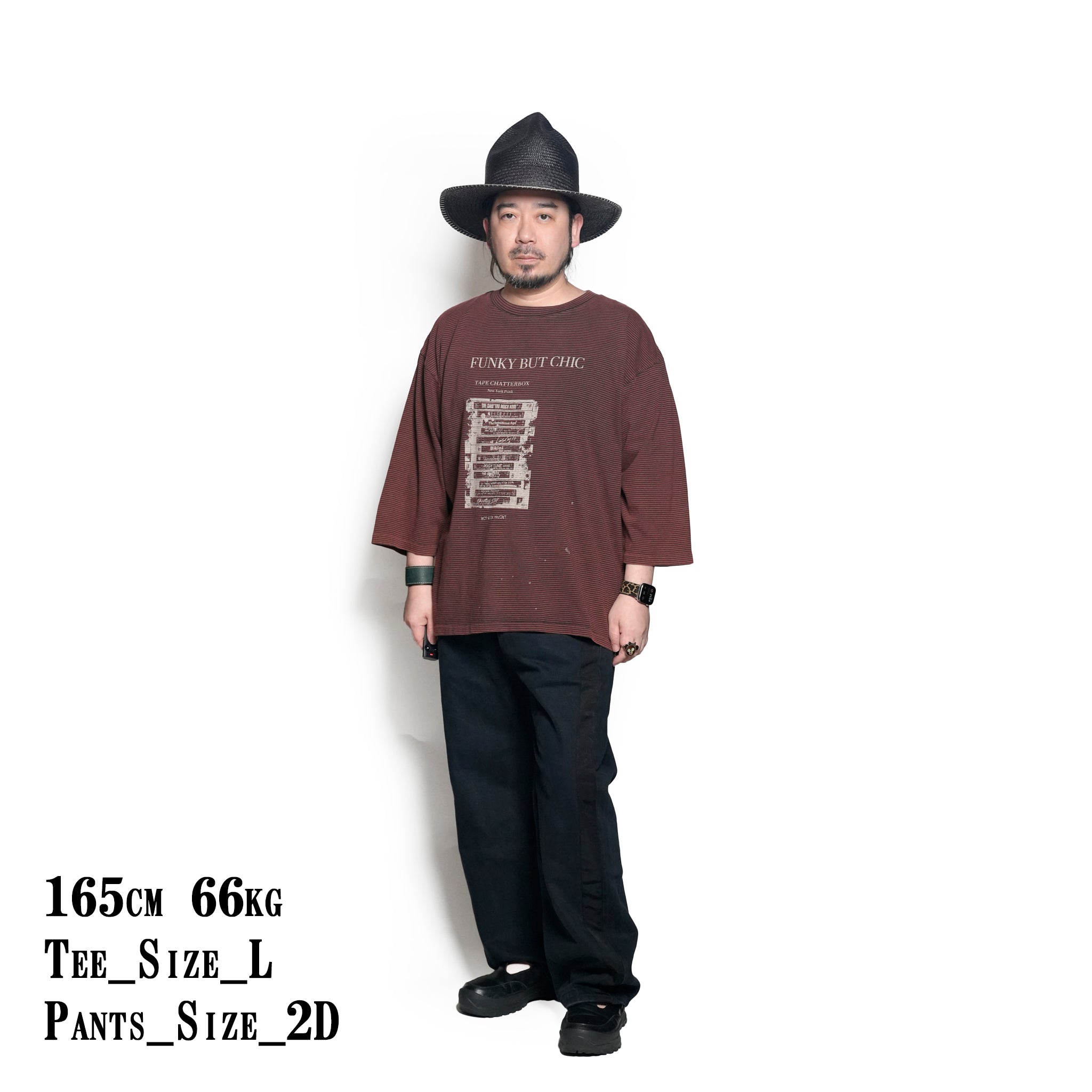 25#03-9010-0_Funky But Chic | border tube-seven | Color:Funky But Chic【MINAMI ANDERSON_ミナミアンダーソン】