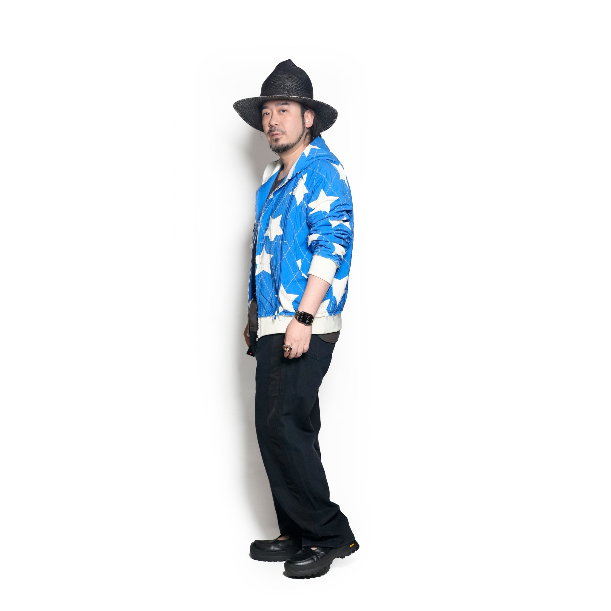 Pla25ssj10_Blue | Star zip-up jacket | Color:Blue【PLATEAU STUDIO_プラトー スタジオ】