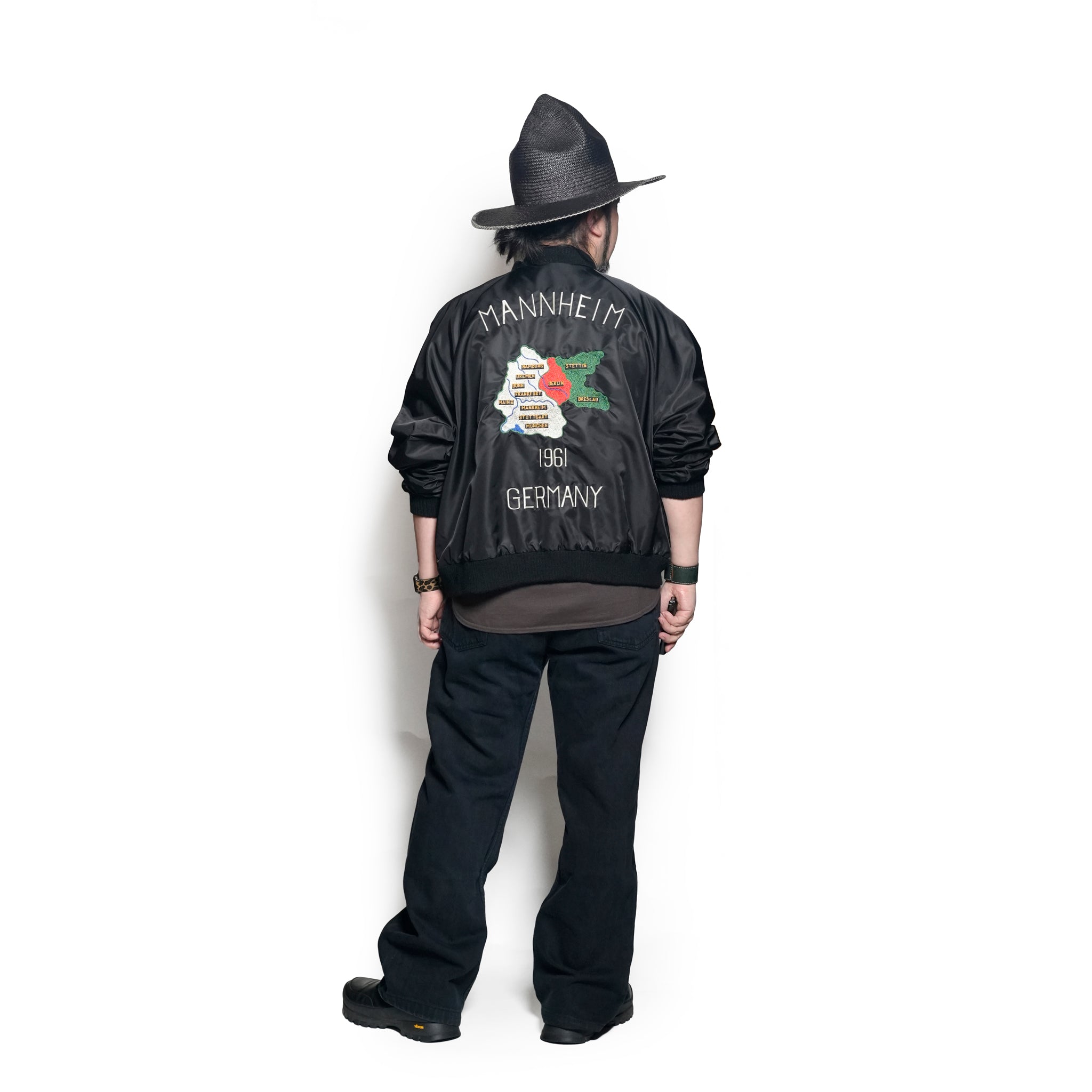 tl25s002_Nylon Black | souvenir germany 1961 jacket | Color:Nylon Black【THRIFTY LOOK_スリフティールック】