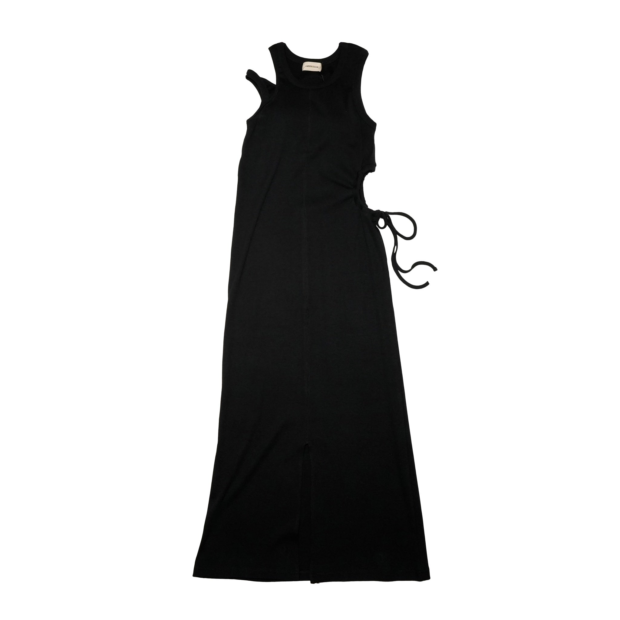 Stretch RIB Art Dress – Black | AMBERGLEAM
